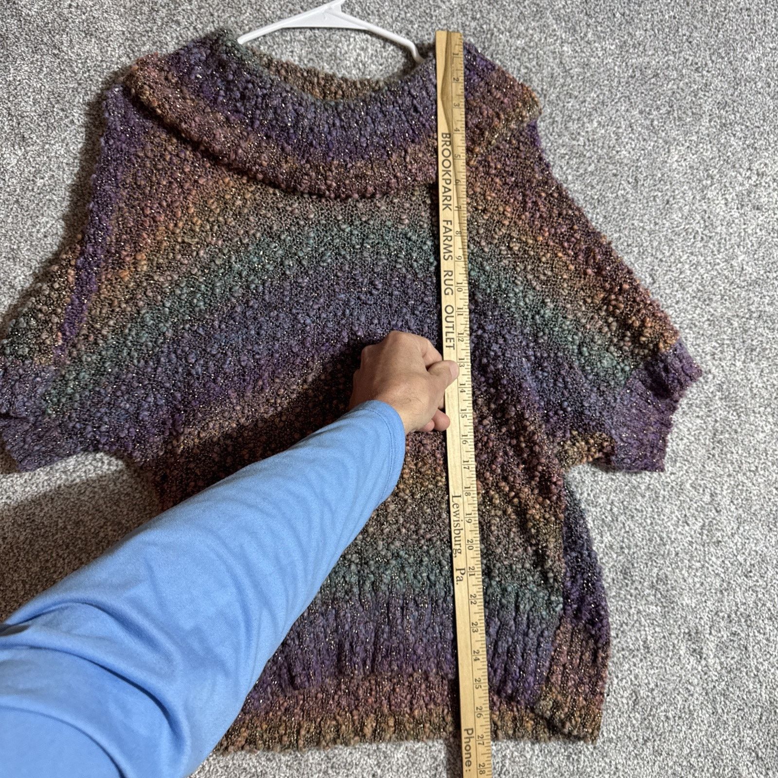 Other Cato Sweater Women L Metallic Knit Cowl Neck Boho Witchy 90s Size L / US 10 / IT 46 - 2 Thumbnail