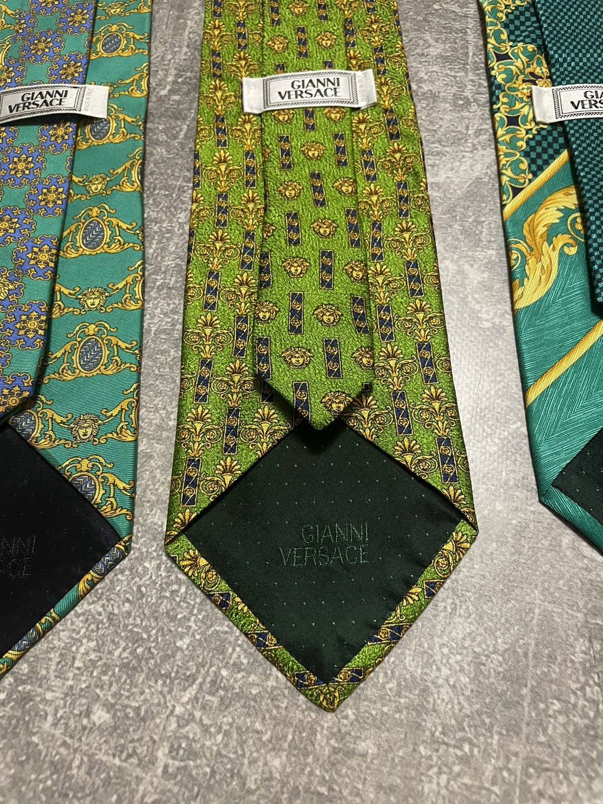 Versace x3 Vintage Gianni Versace Monogram Silk Ties Size ONE SIZE - 8 Thumbnail