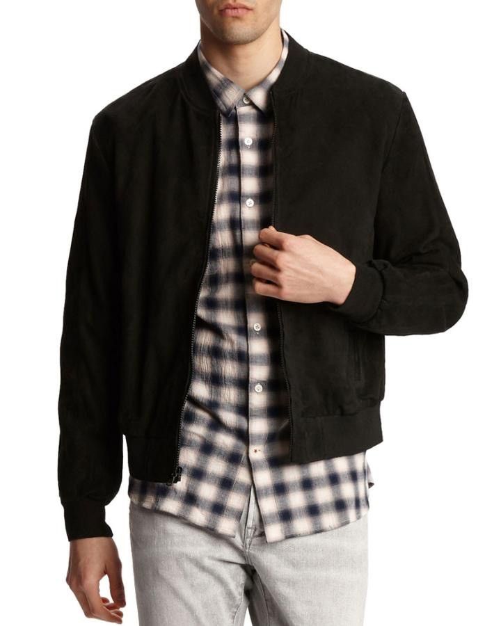 John Varvatos Goat Suede Bomber Jacket Large Size US L / EU 52-54 / 3 - 1 Thumbnail