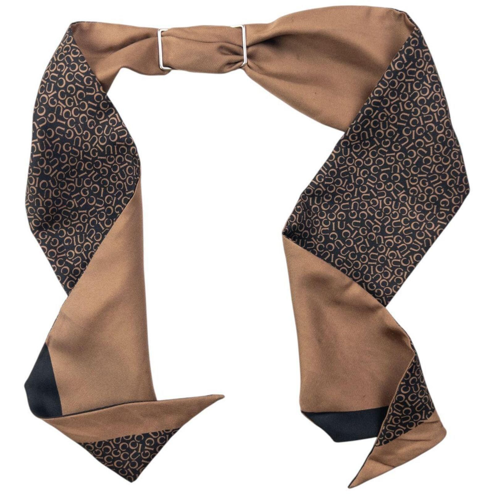Gucci Vintage 2000s Gucci Monogram Silk Neck Scarf Size ONE SIZE - 3 Thumbnail