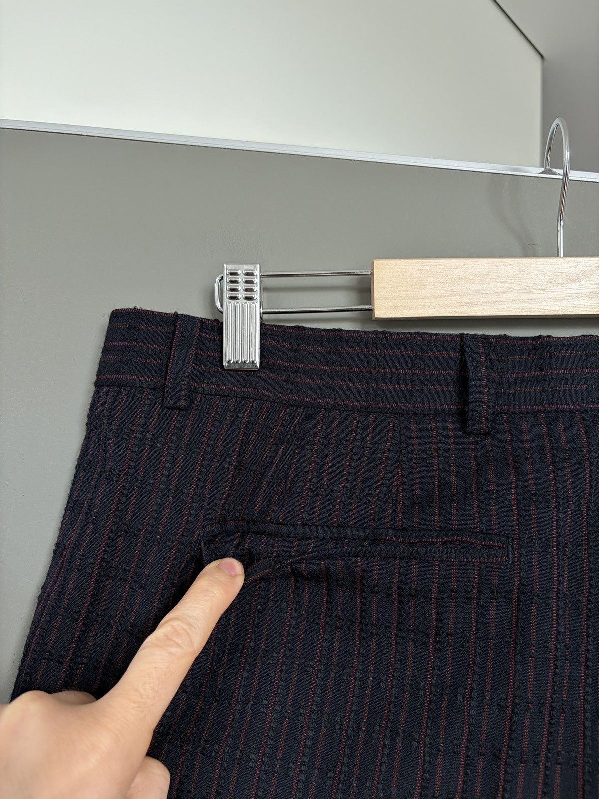 Dries Van Noten Dries Van Noten Textures Deep Blue/Red Classic Trousers Size 27" / US 4 / IT 40 - 11 Thumbnail