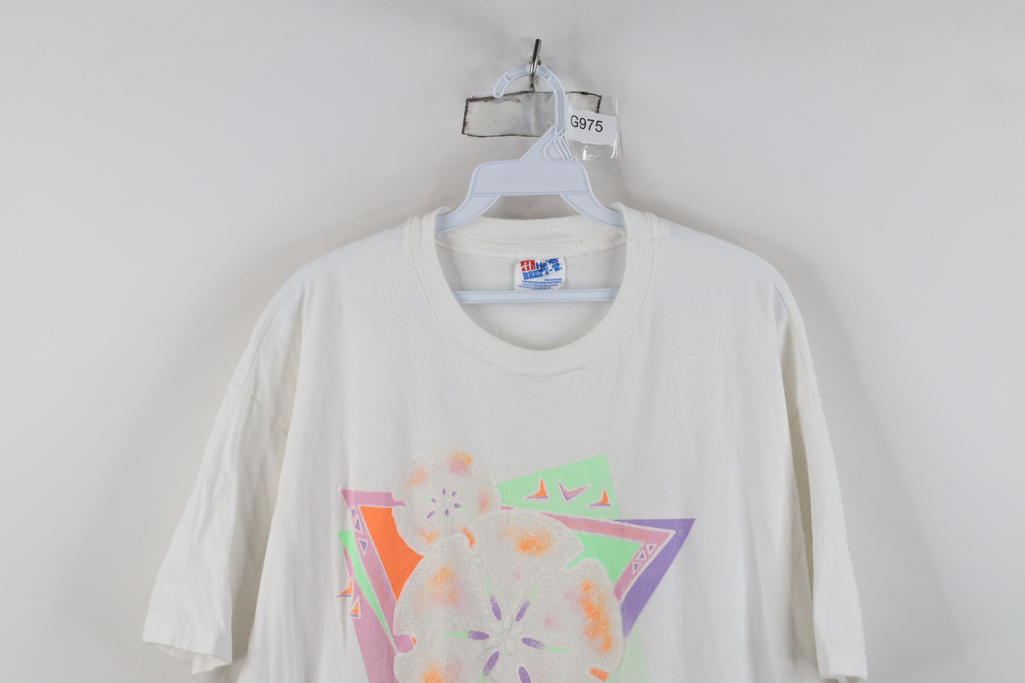 Vintage Vintage 90s Streetwear Beach Sand Dollar Shells T-Shirt Size XL / US 12-14 / IT 48-50 - 2 Thumbnail
