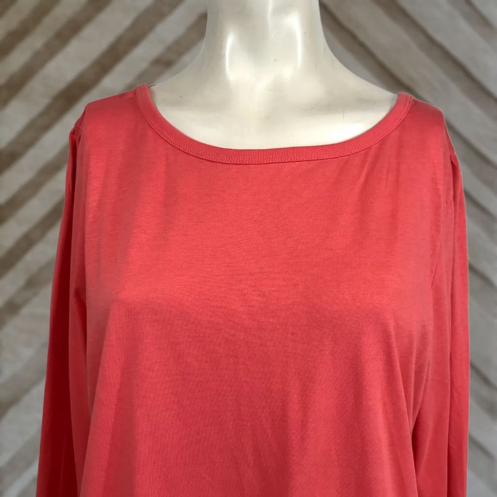 J.Crew J. CREW Women's XXL Pink Long Sleeve Blouse Ties In Back Cotton Top Shirt Size XXL / US 16-18 / IT 52-54 - 1 Thumbnail