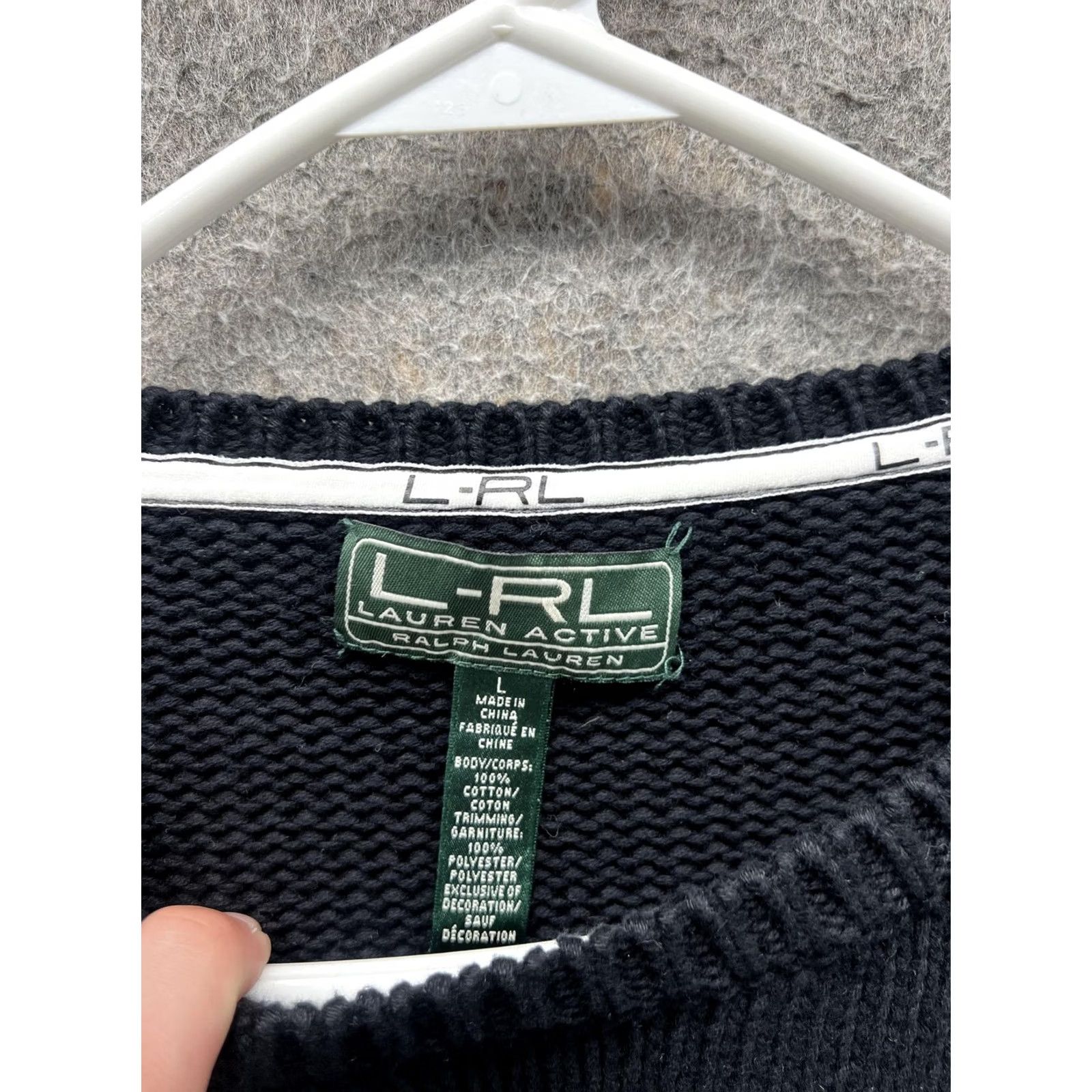 Ralph Lauren Lauren Ralph Lauren Sweater Womens Large Black Chunky Knit Crewneck Pullover Casual Fall Womens Size L / US 10 / IT 46 - 2 Thumbnail