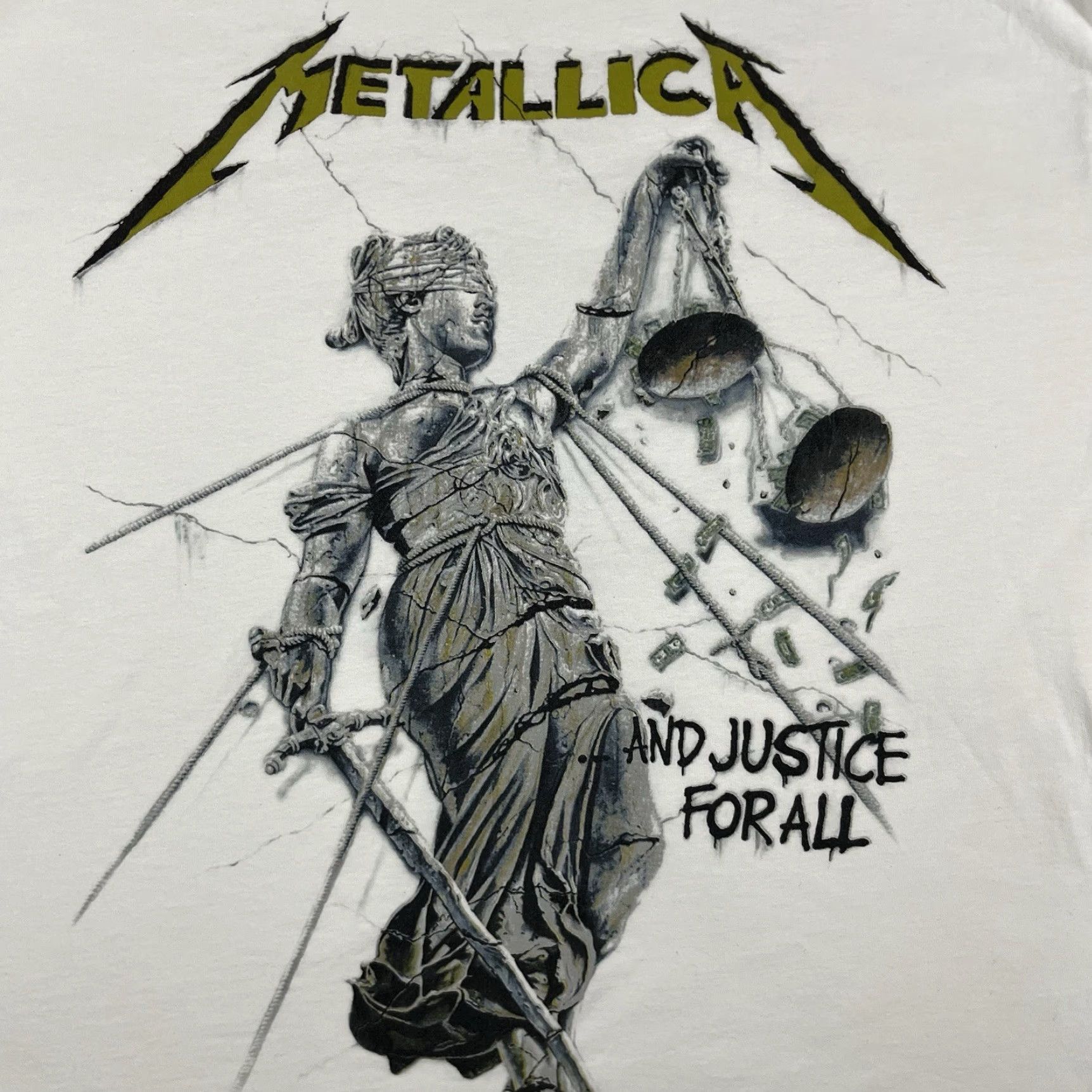 Vintage Metallica Shirt Mens L Justice For All Album Rock Band Tour Tee Graphic Size US L / EU 52-54 / 3 - 3 Thumbnail