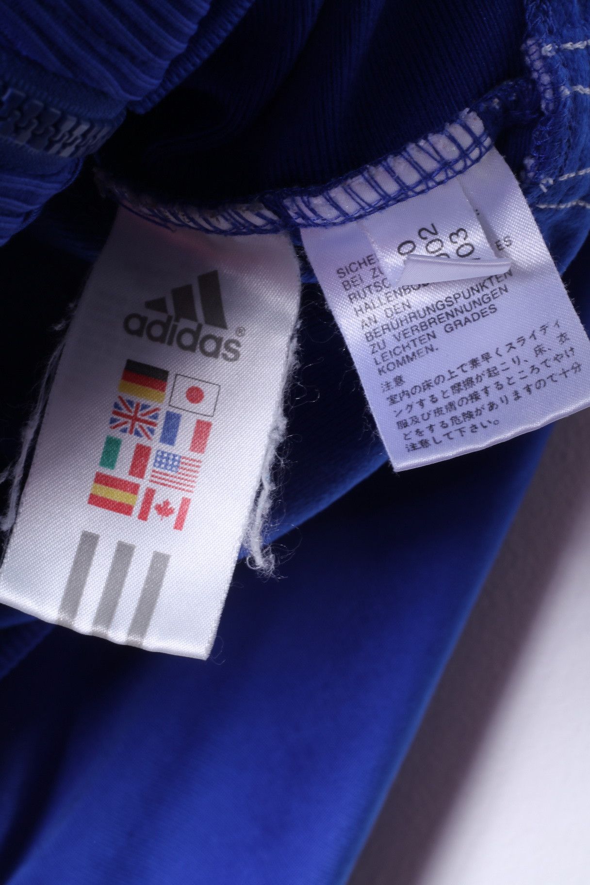 Adidas Adidas Men 42/44 XL Sweatshirt Blue Shiny Vintage 7539 Size US XL / EU 56 / 4 - 5 Thumbnail