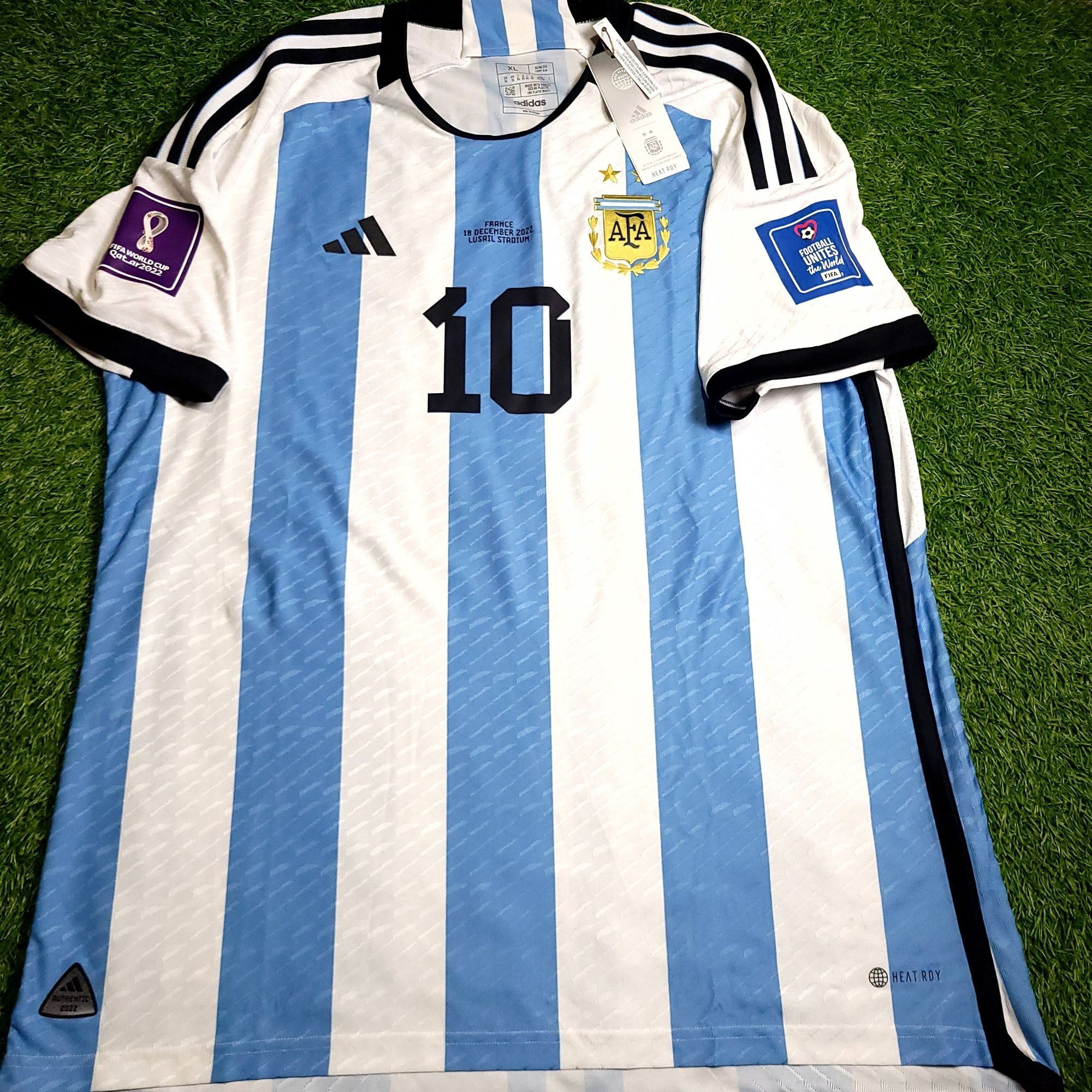 Adidas Messi Argentina 2022 FINAL PLAYER ISSUE Soccer Jersey BNWT Size US XL / EU 56 / 4 - 1 Thumbnail