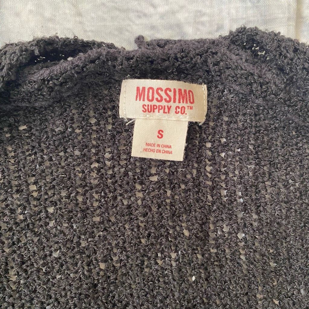 Mossimo Mossimo women S open front loose knit cardigan black Size S / US 4 / IT 40 - 5 Thumbnail
