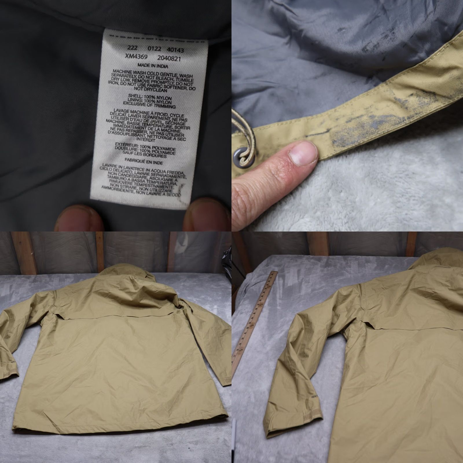 Vintage Columbia Jacket Mens Large Beige Hooded Wind Rain Waterproof Utility Full Zip Size US L / EU 52-54 / 3 - 8 Thumbnail