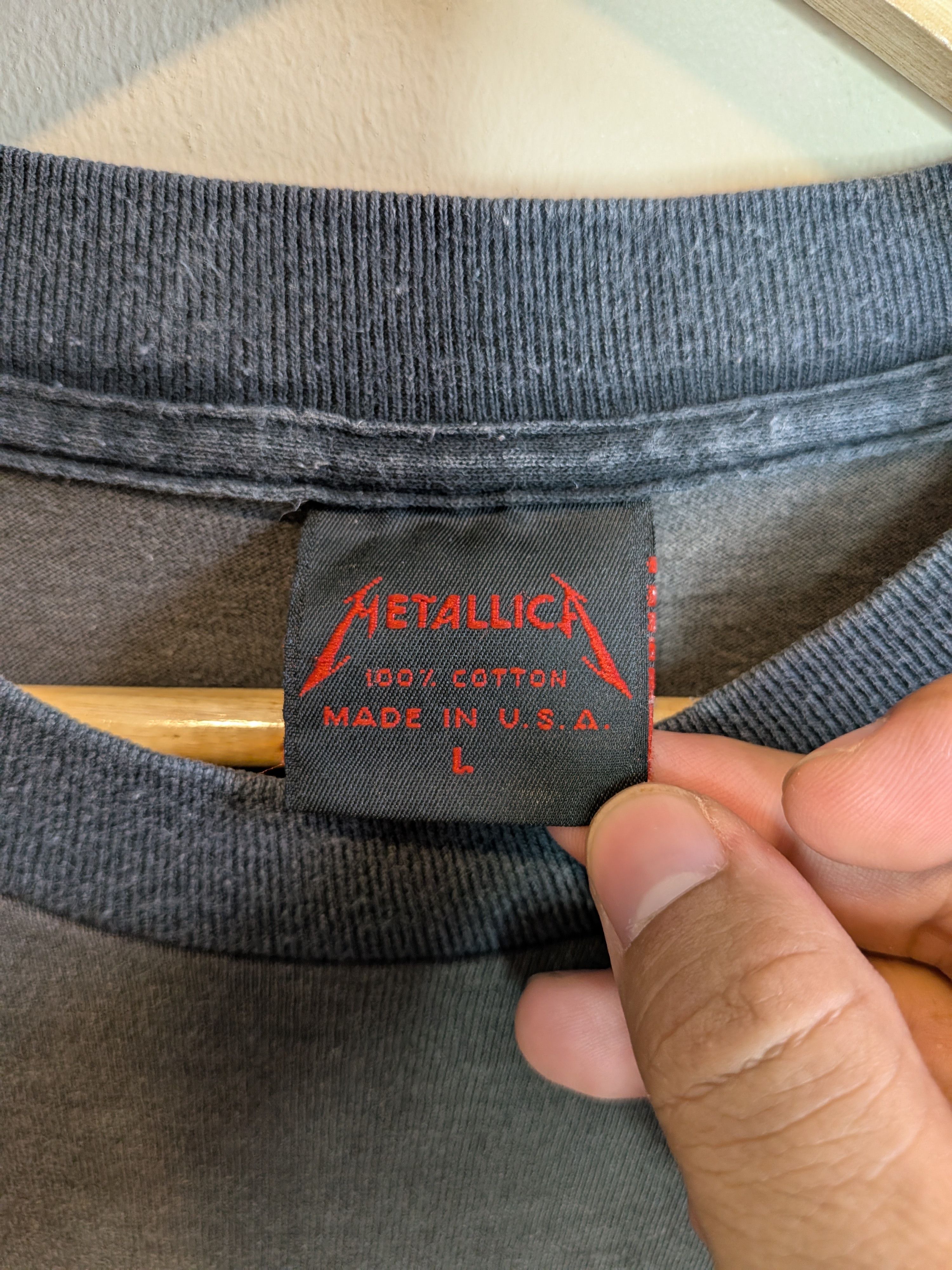 Metallica Metallica 1991 Black Album Tour Size US L / EU 52-54 / 3 - 3 Thumbnail