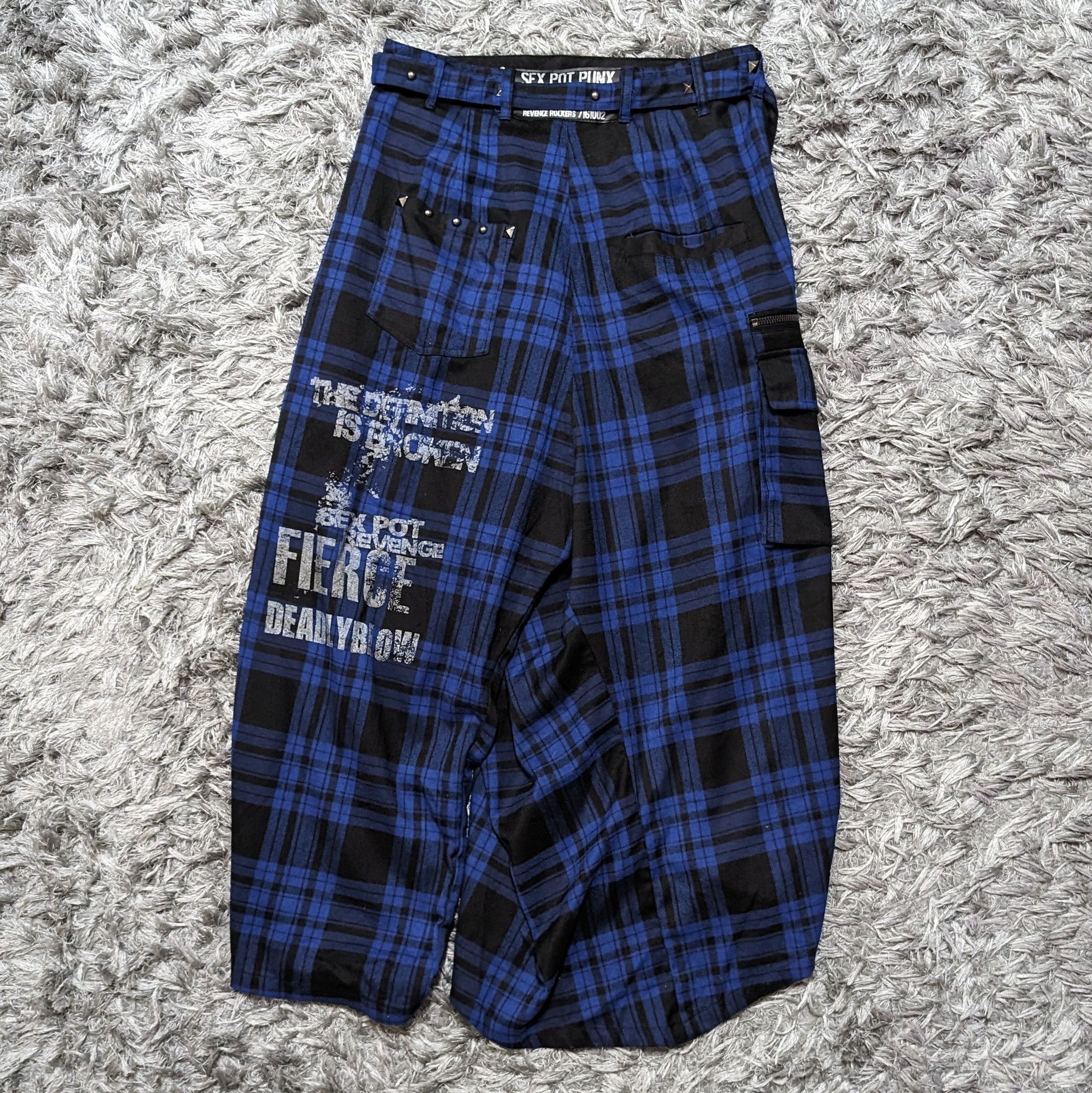 Japanese Brand × Seditionaries Vintage Sex Pot Revenge Punk Drawstring Wide Leg Tartan Pant Size US 30 / EU 46 - 2 Thumbnail