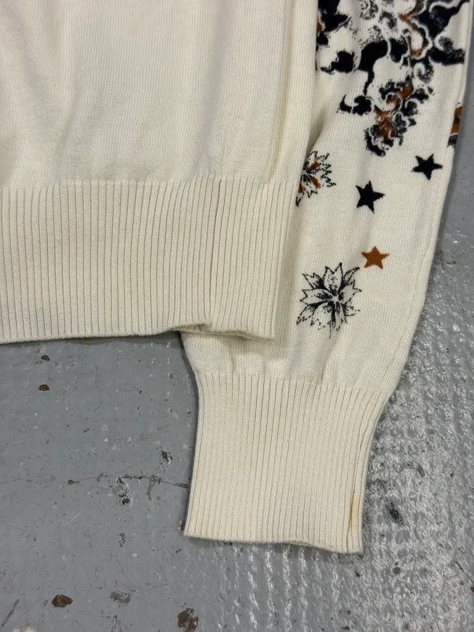 Designer × John Richmond × Vintage 2000s Richmond Dragon Fantasy White Cardigan Size US S / EU 44-46 / 1 - 9 Thumbnail