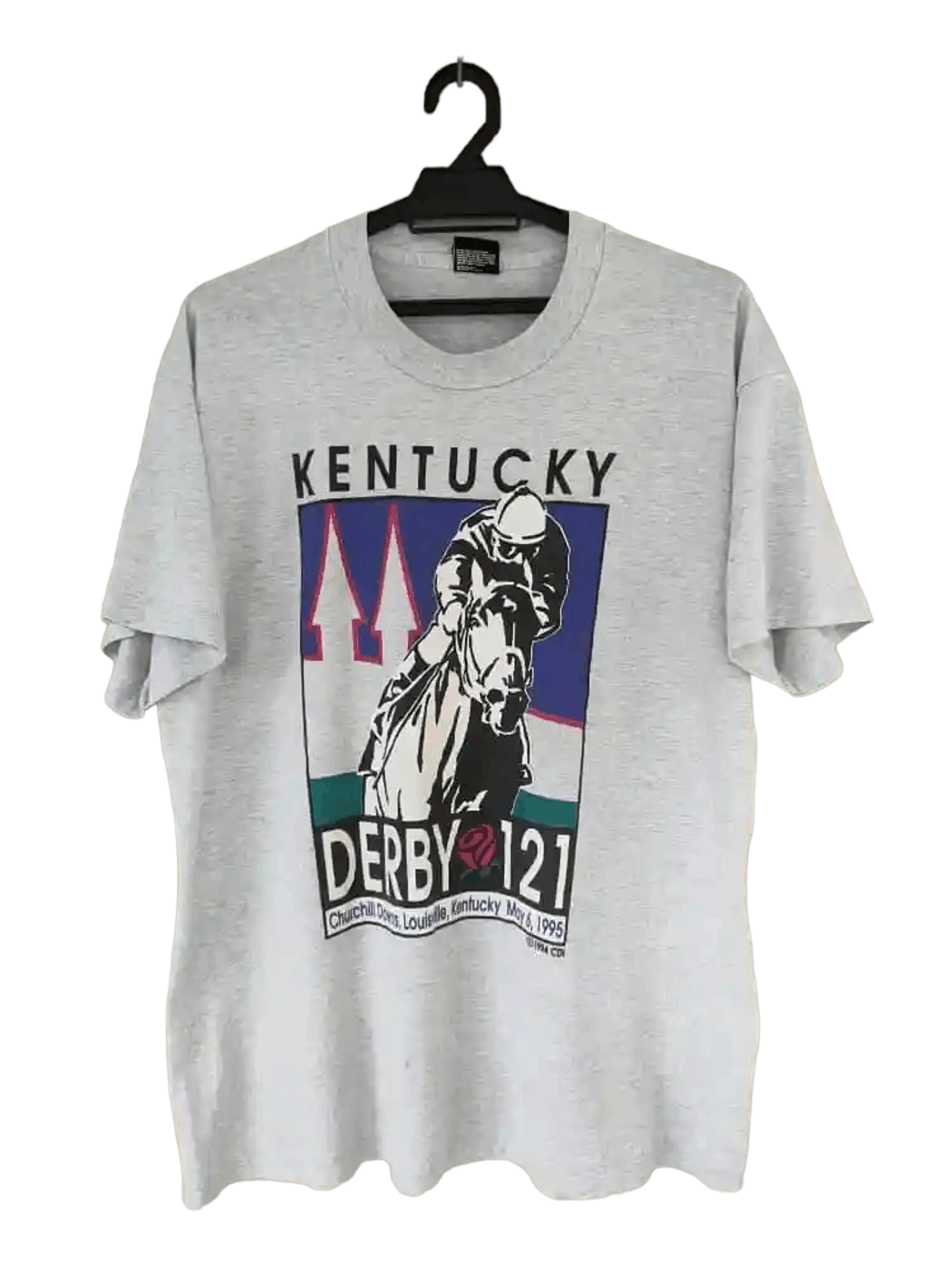 image of Racing x Vintage 1994 Vintage Kentucky Derby in Grey, Men's (Size Large)