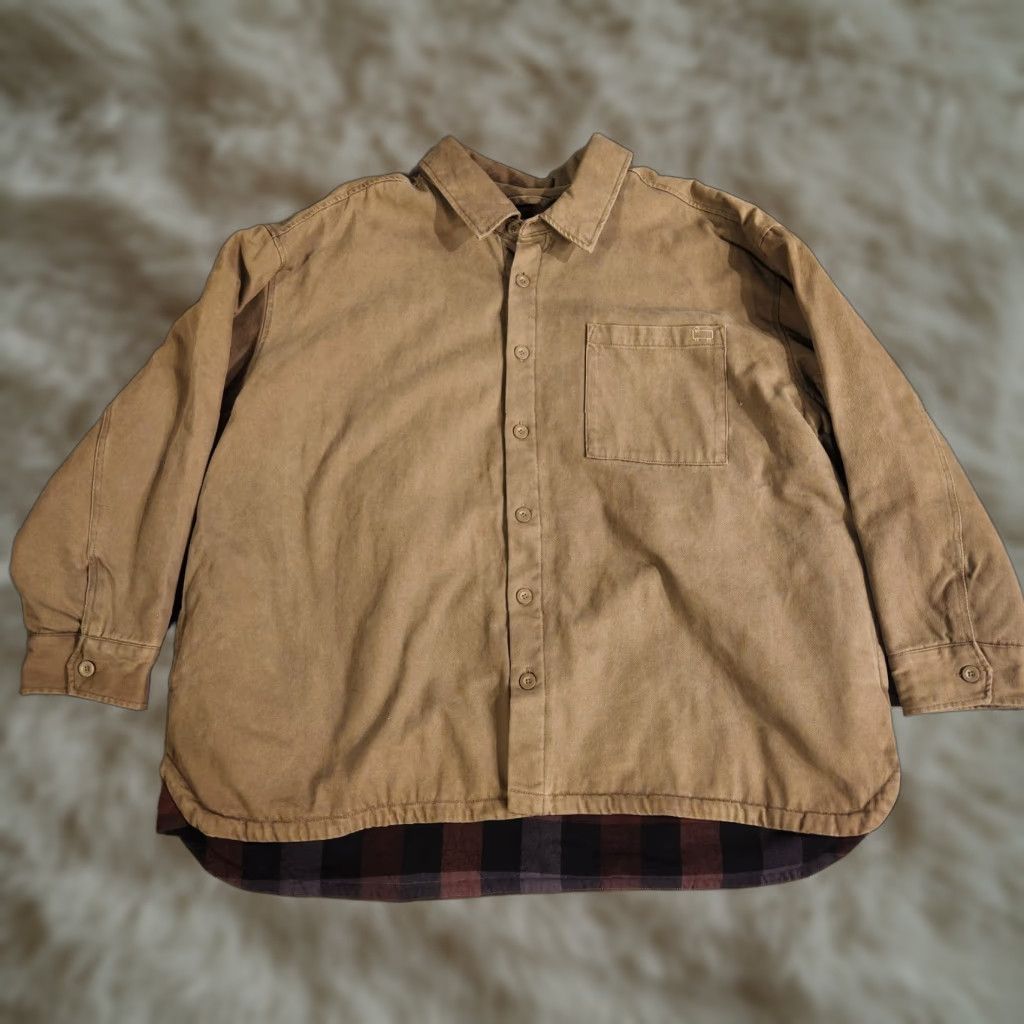 Vintage Woolrich Barn Coat Jacket Canvas Mens 3XL Olive Button Up Blanket Lined Chore Jacket Size US XXL / EU 58 / 5 - 1 Thumbnail