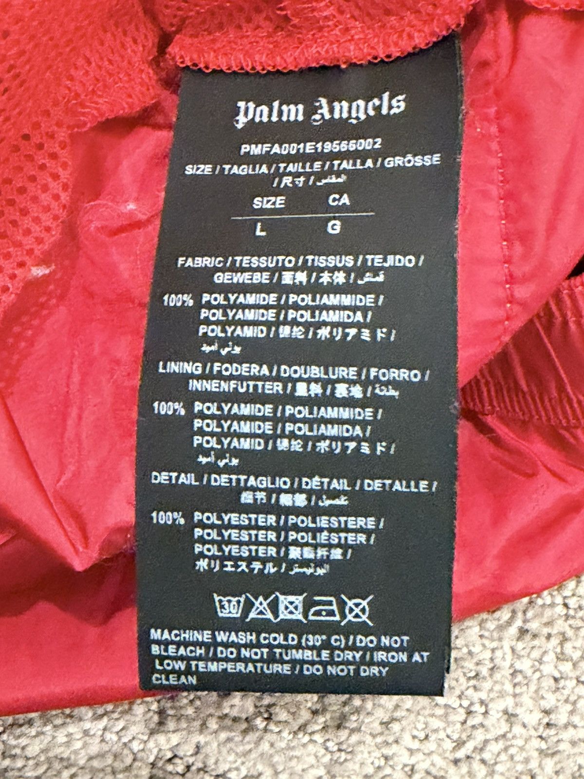 Palm Angels Red Nylon Swimsuit - Large Size US 36 / EU 52 - 4 Thumbnail