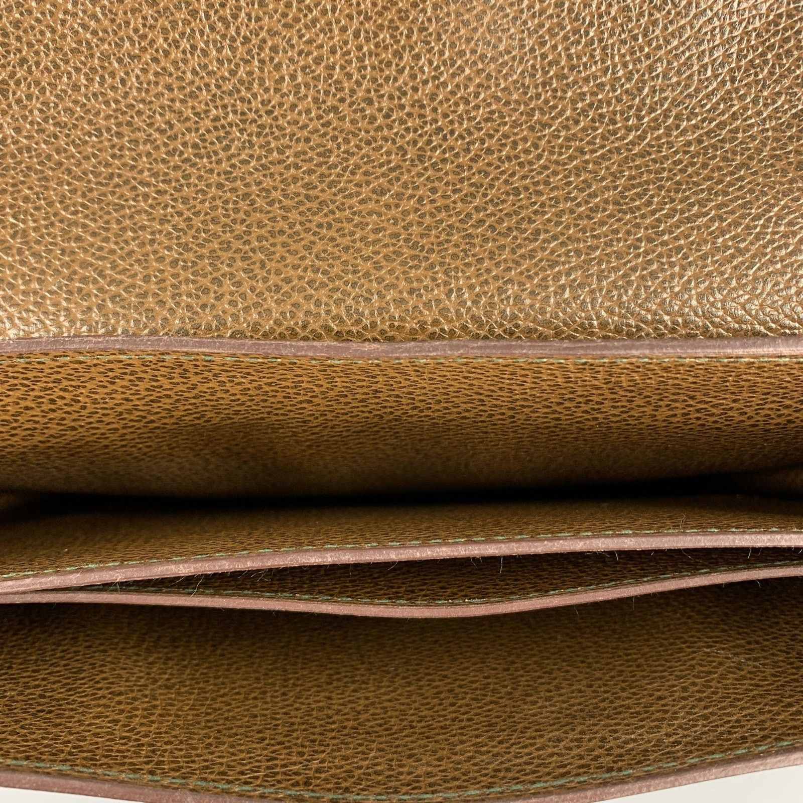 Other APRIL in PARIS Brown & Olive Textured Leather Bag Size ONE SIZE - 7 Thumbnail