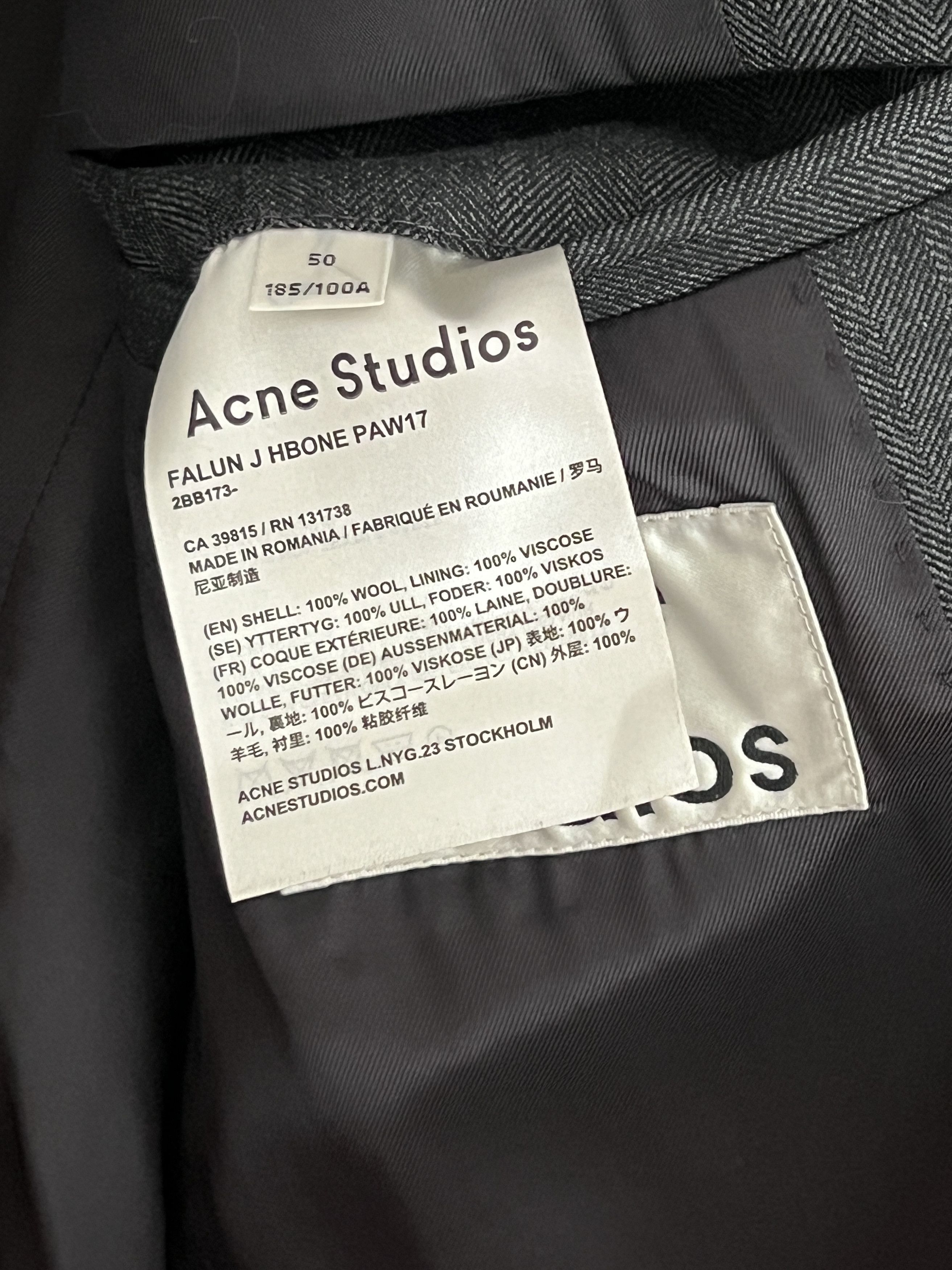 Acne Studios Acne Studios Falun Wool Blazer Size 50R - 7 Thumbnail