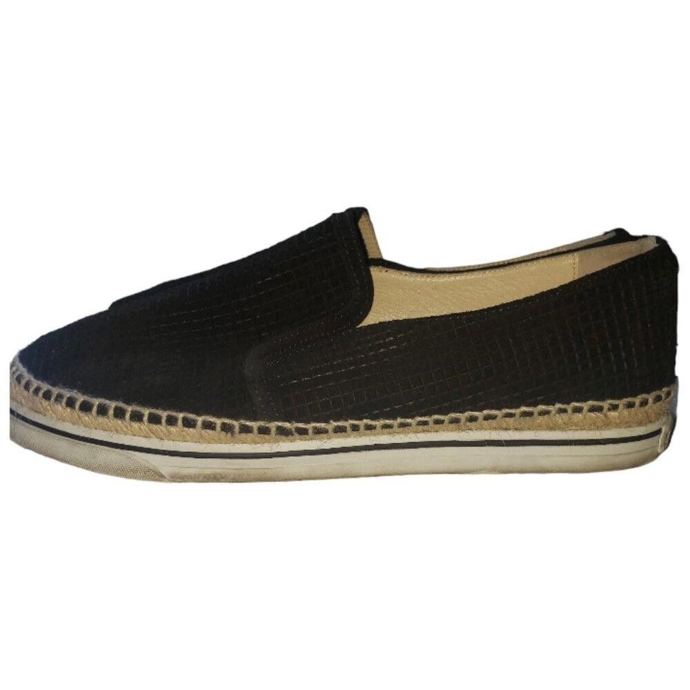 Jimmy Choo SH110 Jimmy Choo Black Cubed Suede Dawn Slip On Espadrille Size US 9.5 / IT 39.5 - 5 Thumbnail