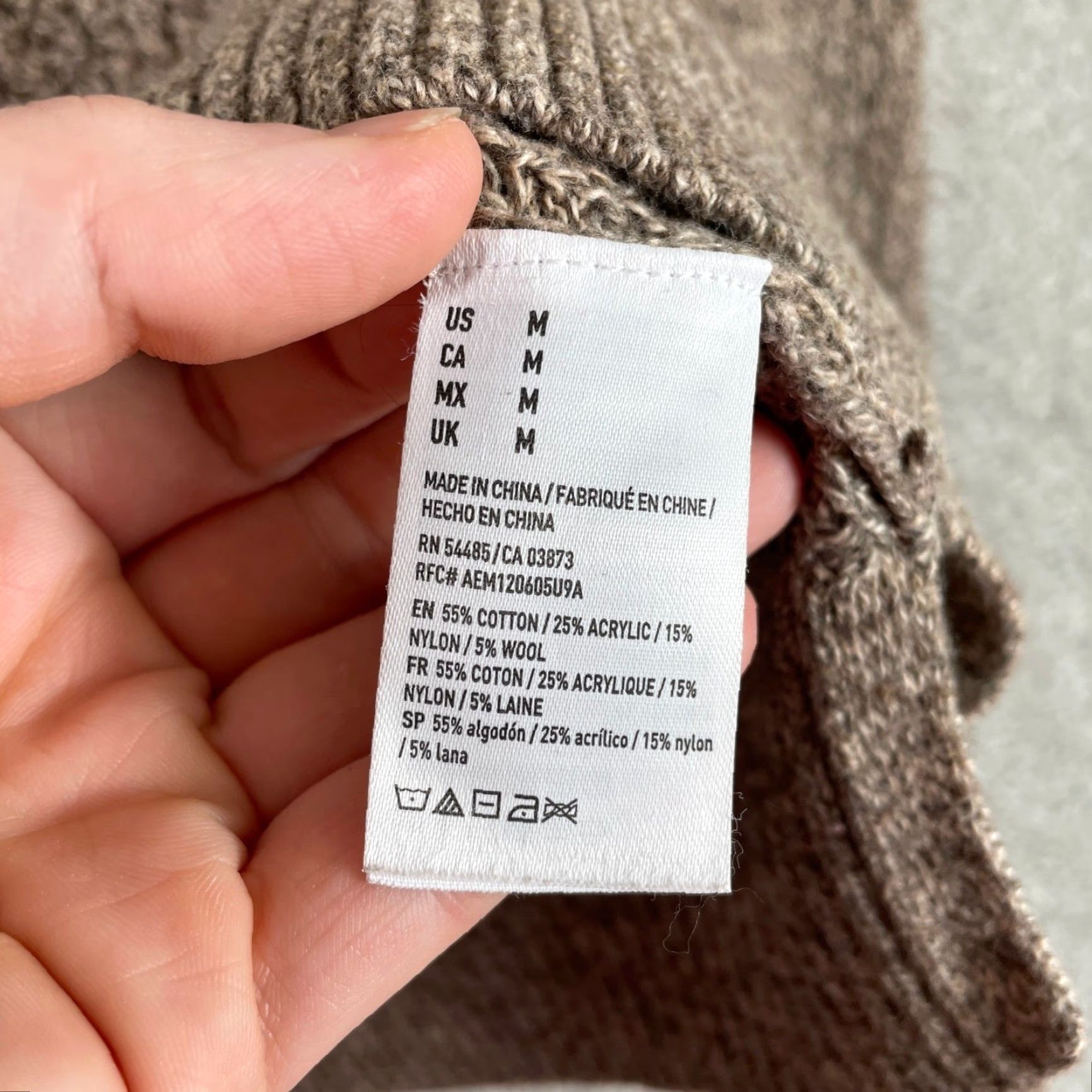 American Eagle Outfitters VINTAGE American Eagle Sweater Womens M Brown V Neck Marled Knit Textured Pullover Size M / US 6-8 / IT 42-44 - 5 Thumbnail