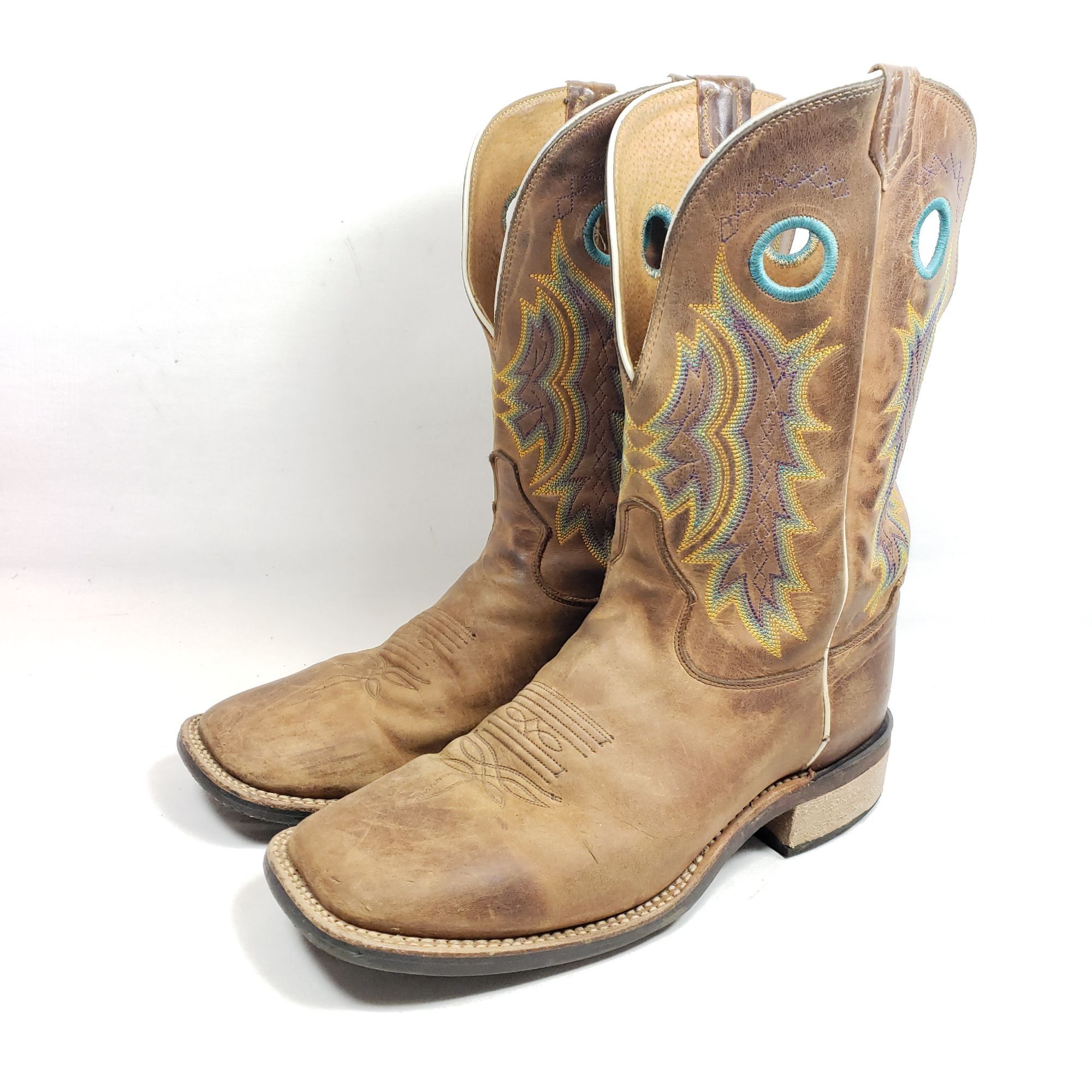Bottes de cowboy Tony Lama Marron Vintage années 90 - Rokit