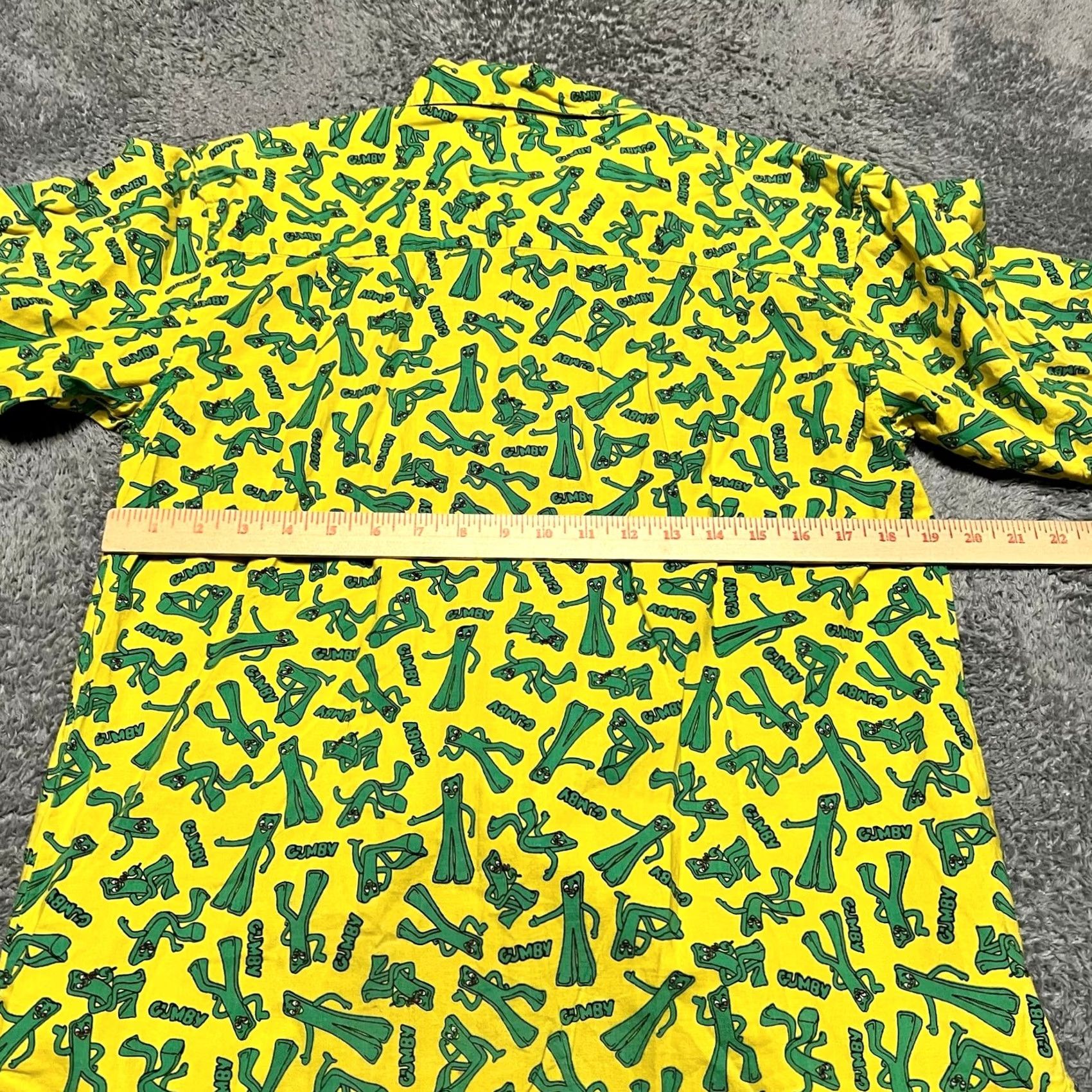 Vintage VINTAGE Gumby Shirt Mens S Yellow Button Down Green flaw Size US S / EU 44-46 / 1 - 6 Thumbnail