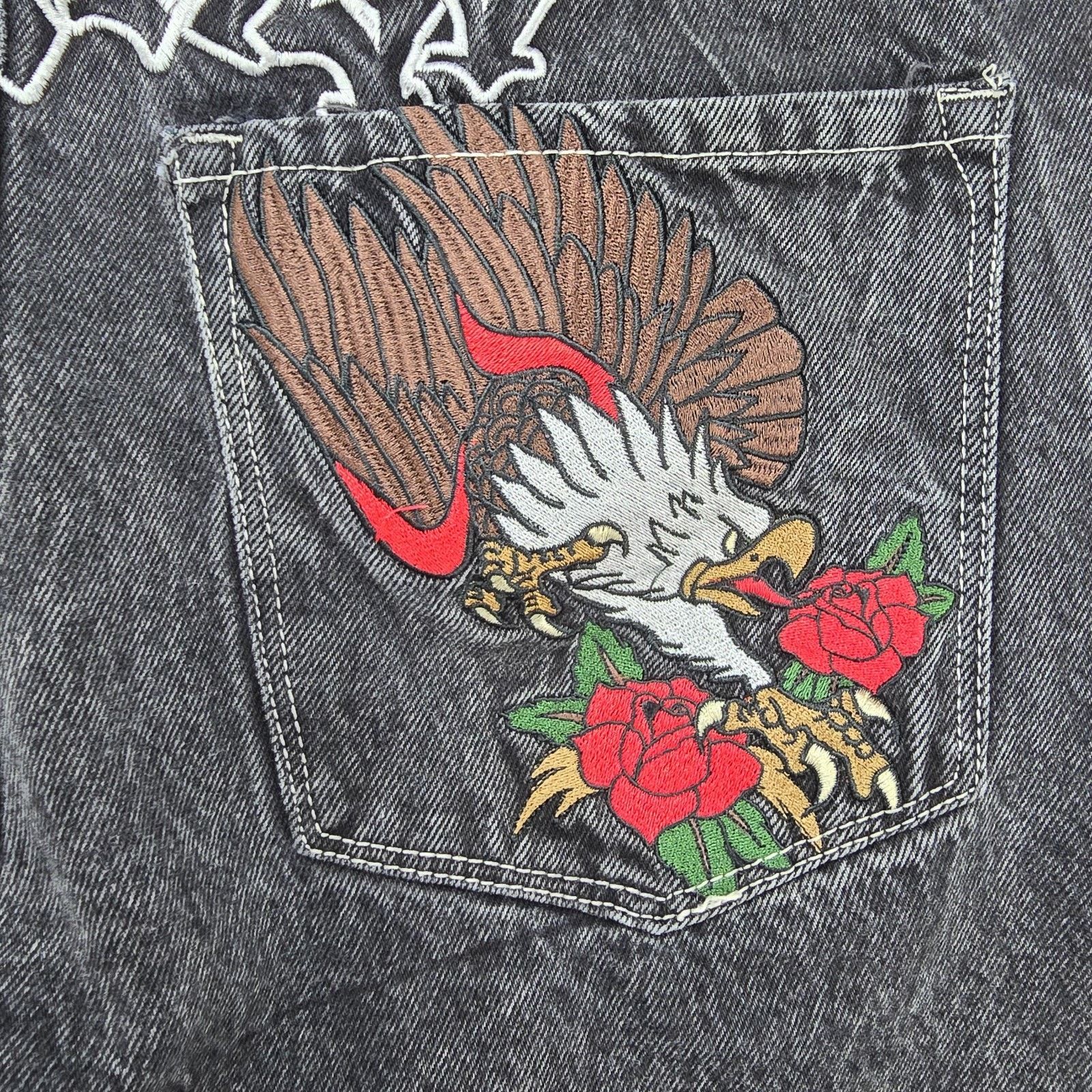 Ninth Hall Ninth Hall Ambush Jeans 33 (Fits 34x28 Y2K Baggy Snake Eagle Size US 33 - 12 Thumbnail