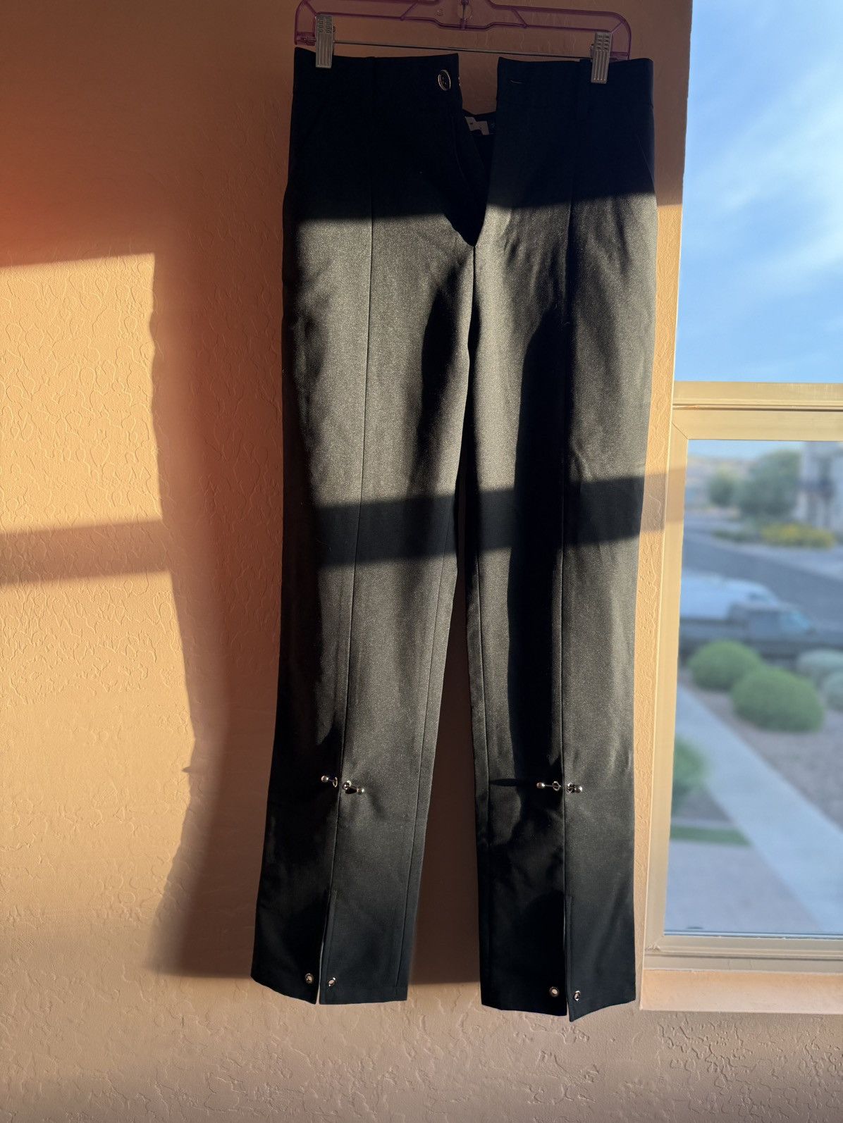 Other Avant-Garde Black Trousers w/ Silver Cuffed Hem Detail Size US 28 / EU 44 - 1 Thumbnail