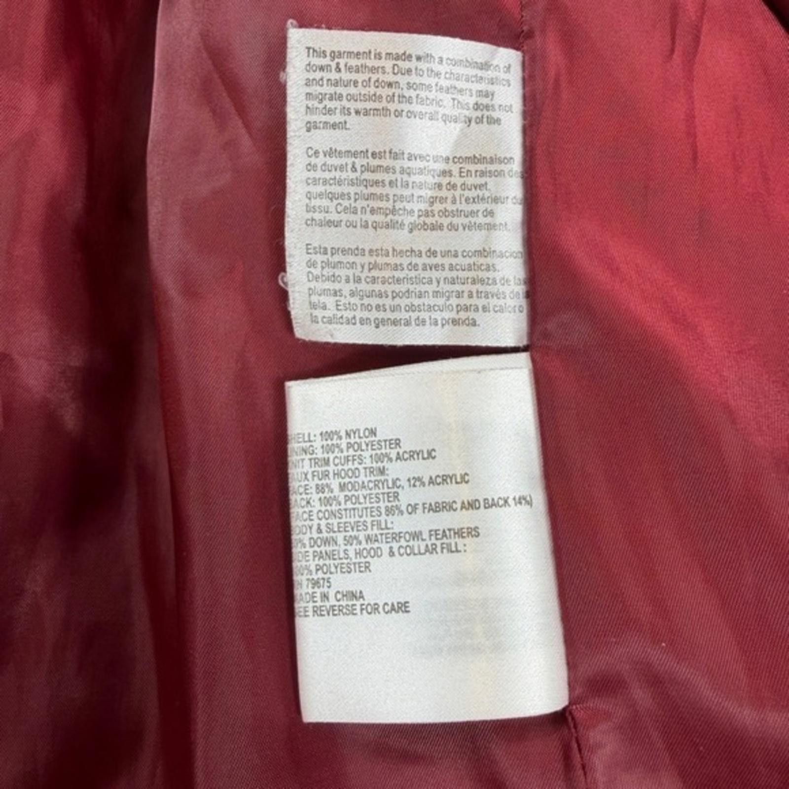 Michael Kors Michael Kors Burgundy Quilted Down Puffer Coat Faux Fur Hood Size XL / US 12-14 / IT 48-50 - 5 Thumbnail