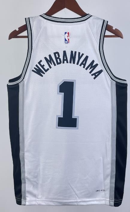 NBA White San Antonio Spurs #1 Wembanyama Jersey Size US S / EU 44-46 / 1 - 2 Thumbnail