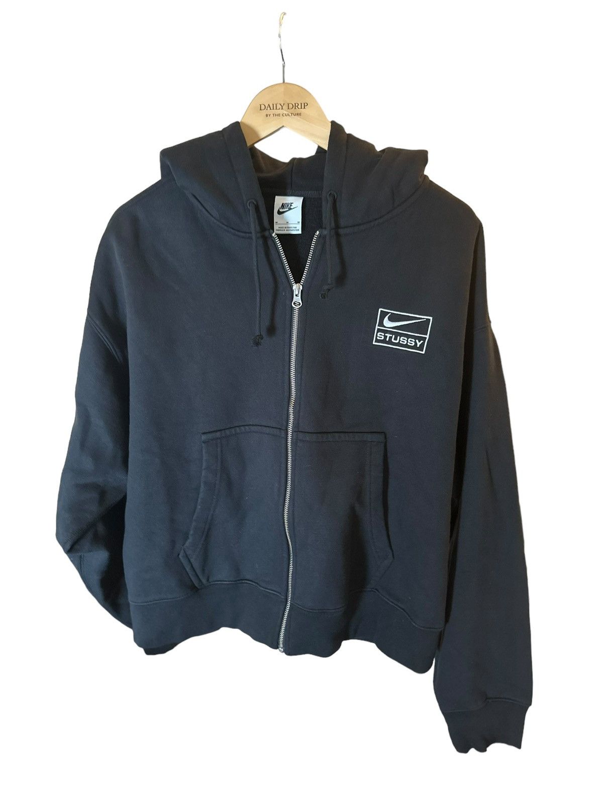 Nike × Stussy Stussy x Nike Zip Up Hoodie Black | Grailed