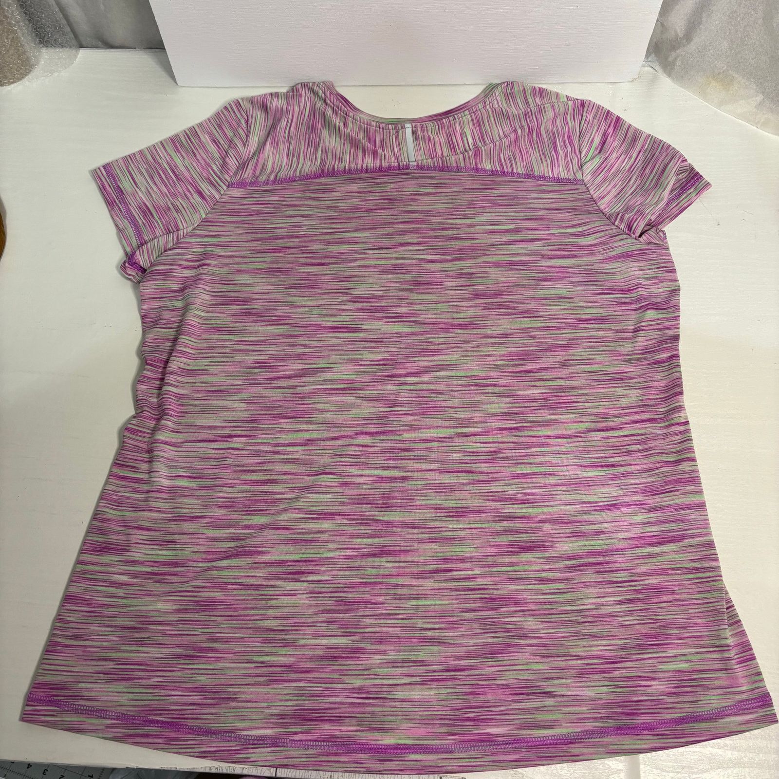 Tek Gear Tek Gear DryTek Space Dye Purple Pink Athletic Tee XL Size XL / US 12-14 / IT 48-50 - 8 Thumbnail
