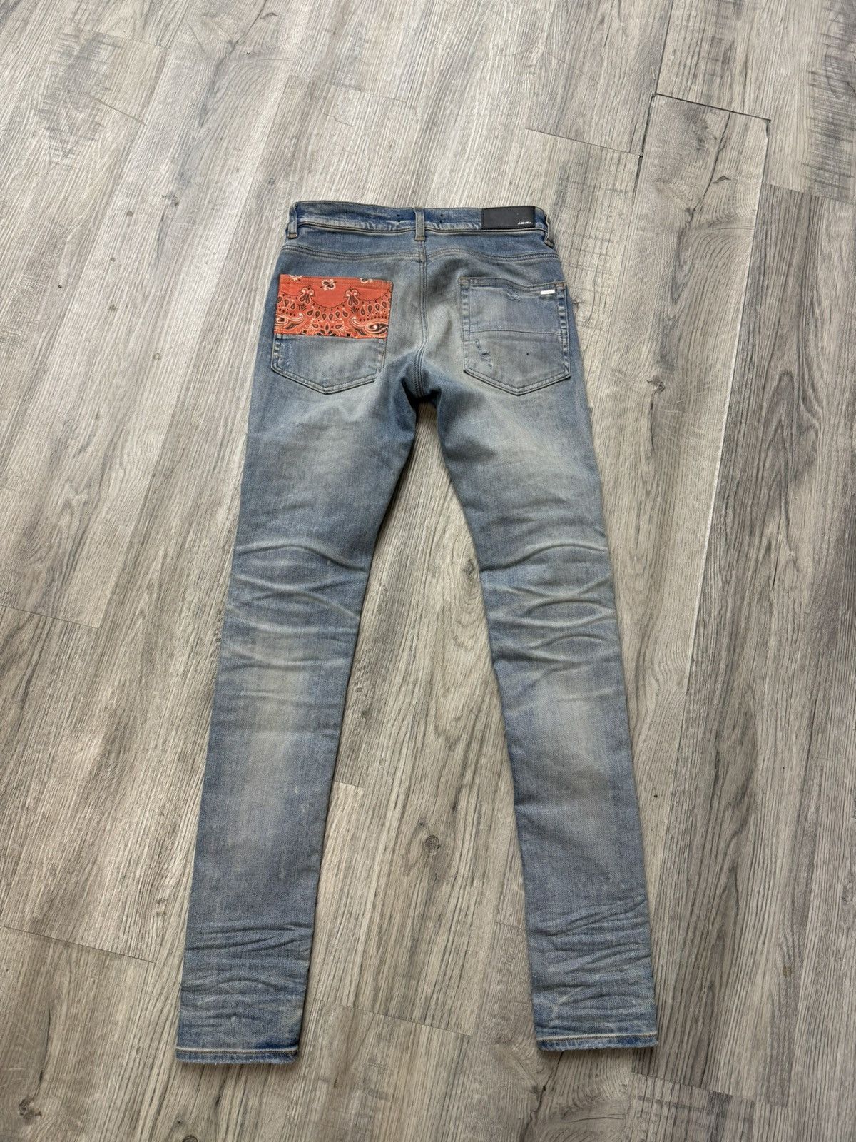 Amiri Amiri Bandana Art Patch Skinny Jeans Size US 29 - 2 Thumbnail