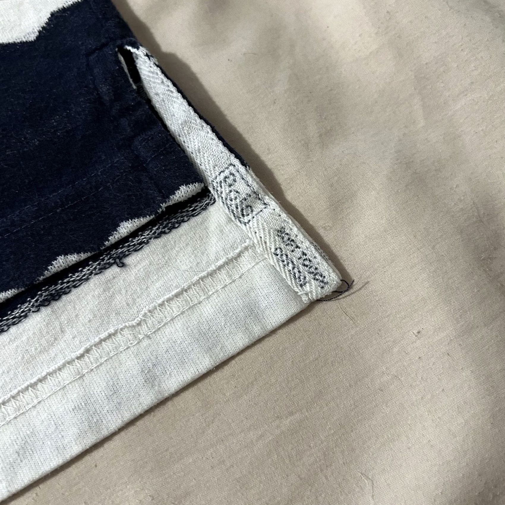 Vintage VINTAGE Polo Sport Shirt Striped All Over Spellout Size Medium 90s Men White T-Shirt Size US M / EU 48-50 / 2 - 3 Thumbnail
