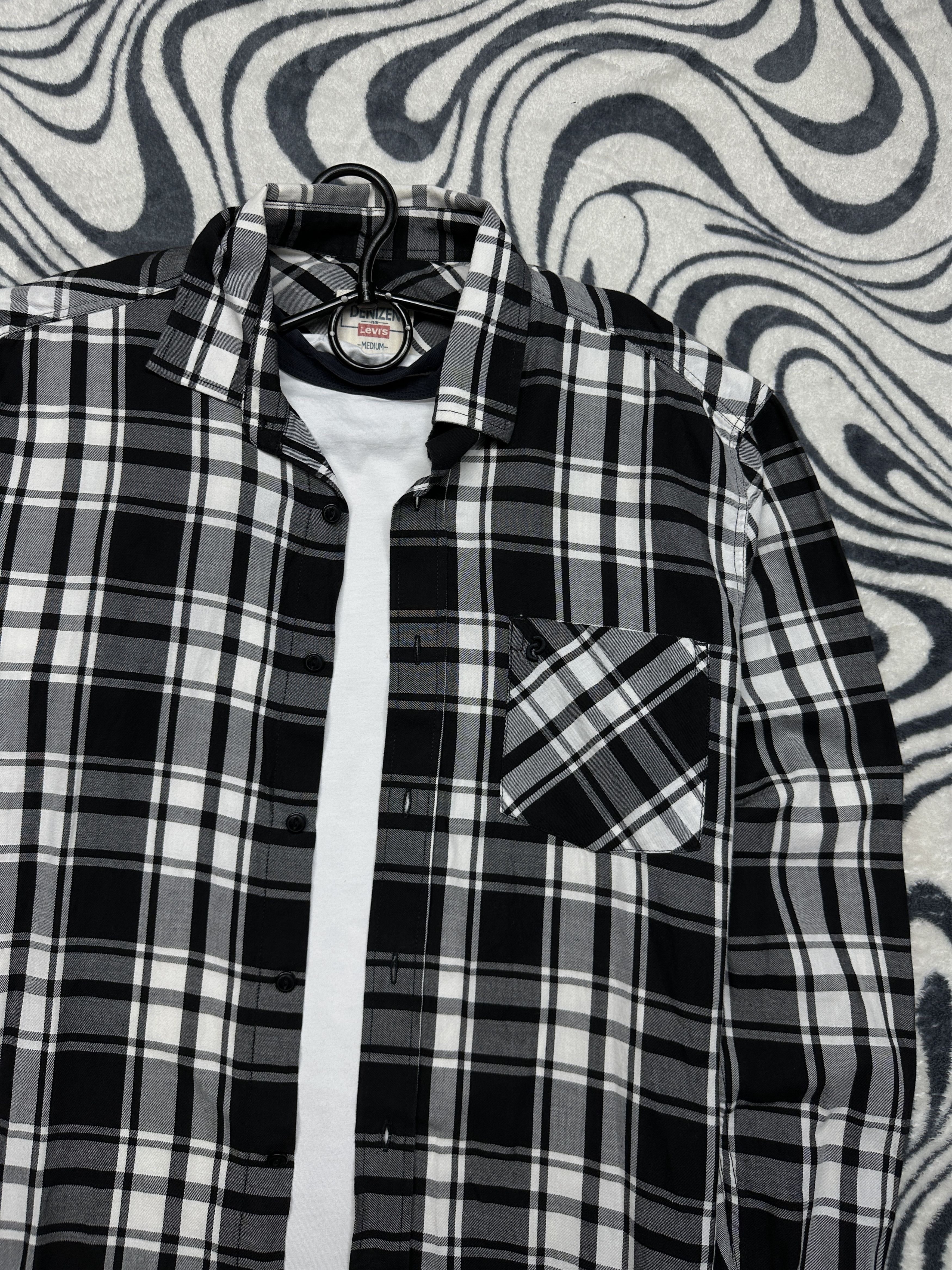 Levi's Levi's Denizen Flannel Mens Plaid Shirt Size US M / EU 48-50 / 2 - 2 Thumbnail
