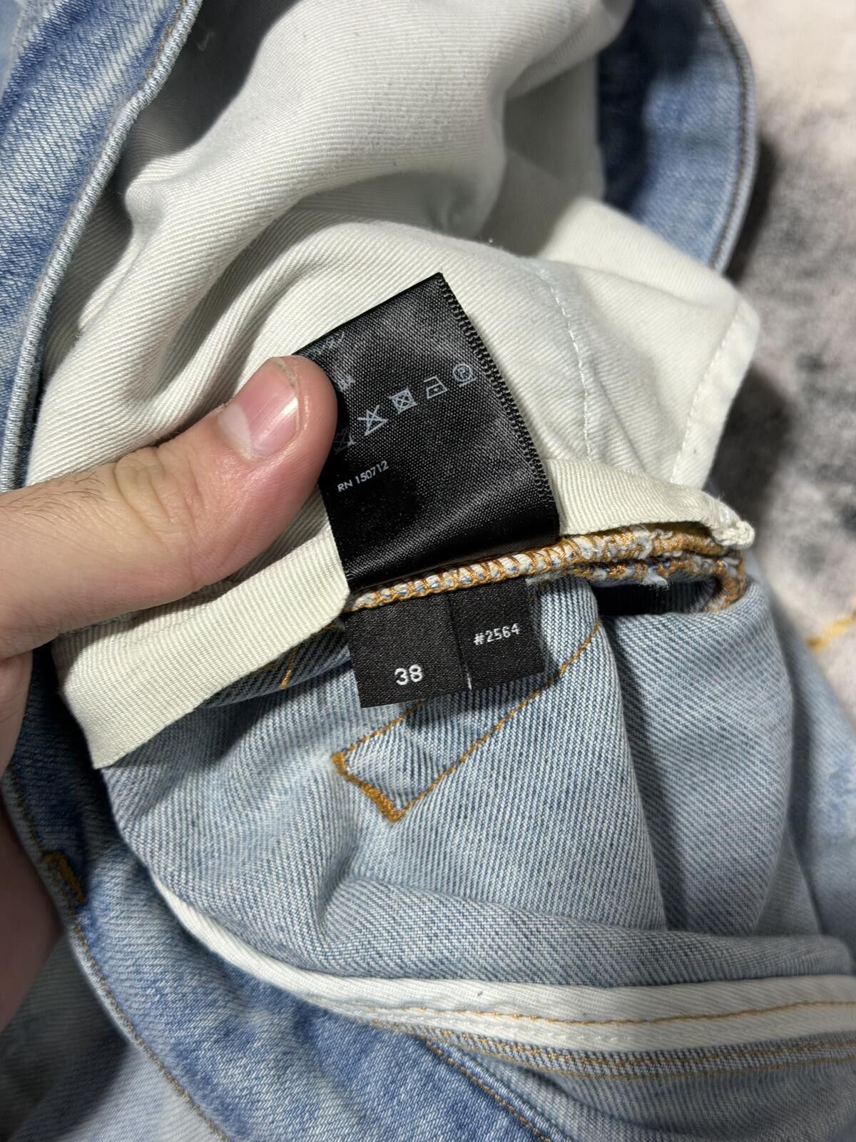 Amiri Amiri Aged Black Flames Indigo Denim - Sz38 Size US 38 / EU 54 - 6 Thumbnail