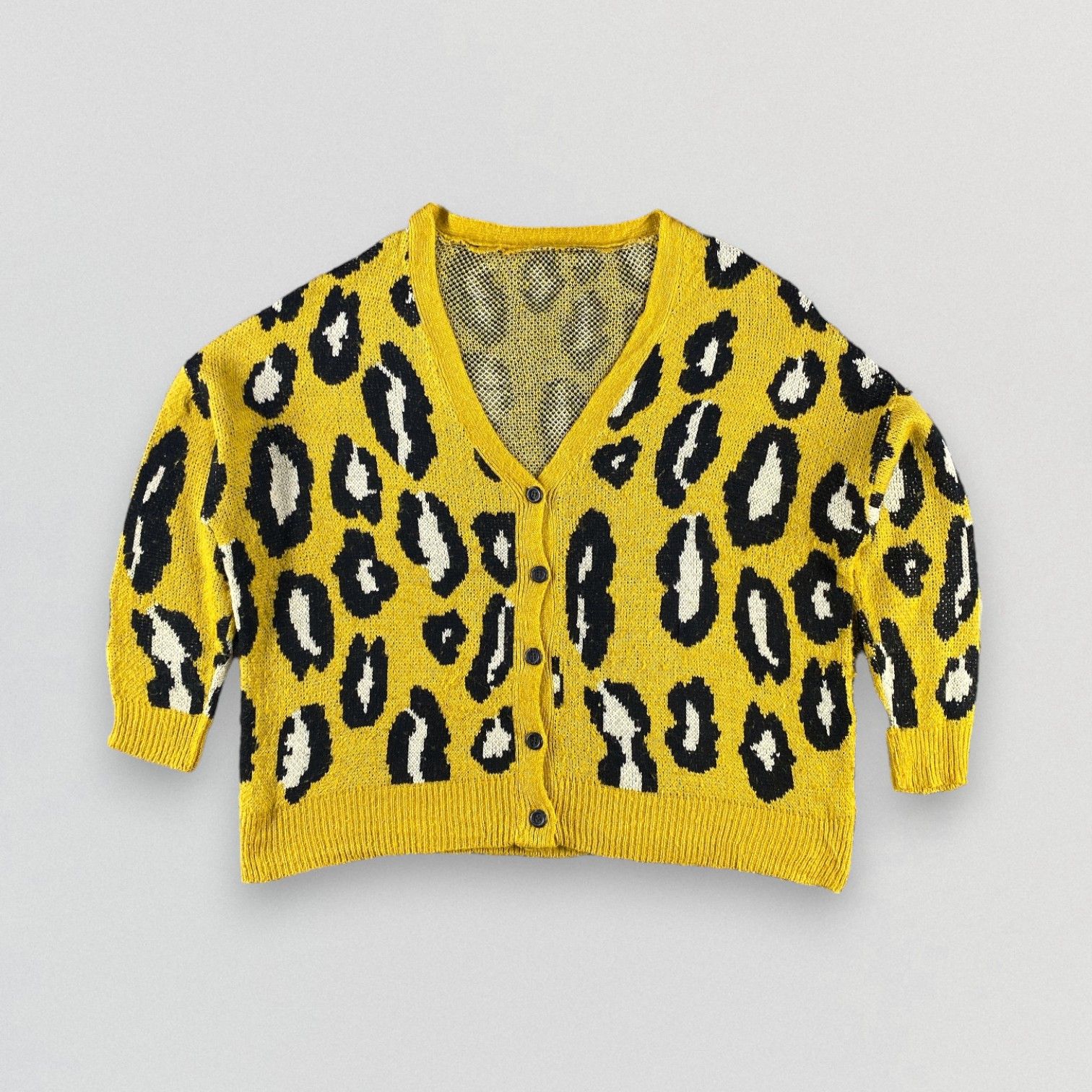 Vintage Vintage Leopard Knitwear Cardigan Size US L / EU 52-54 / 3 - 1 Thumbnail