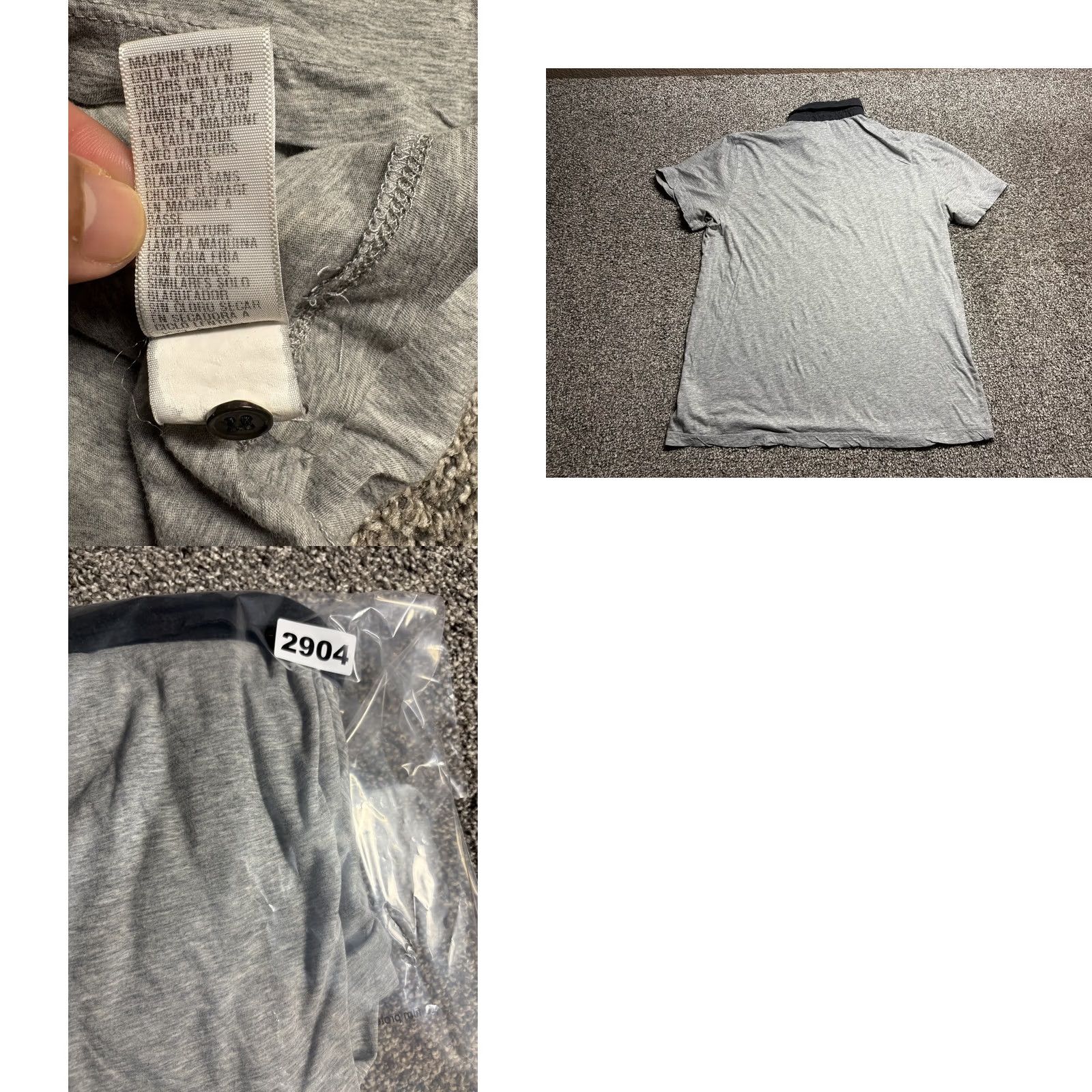 James Perse James Perse Shirt Mens L Gray Polo Supima Contrast Collar USA Polo Shirt Size US L / EU 52-54 / 3 - 8 Thumbnail