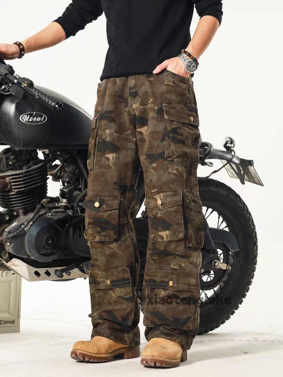 Vintage Utility loose baggy skate hiphop cargo outdoor pants Size US 38 / EU 54 - 1 Thumbnail