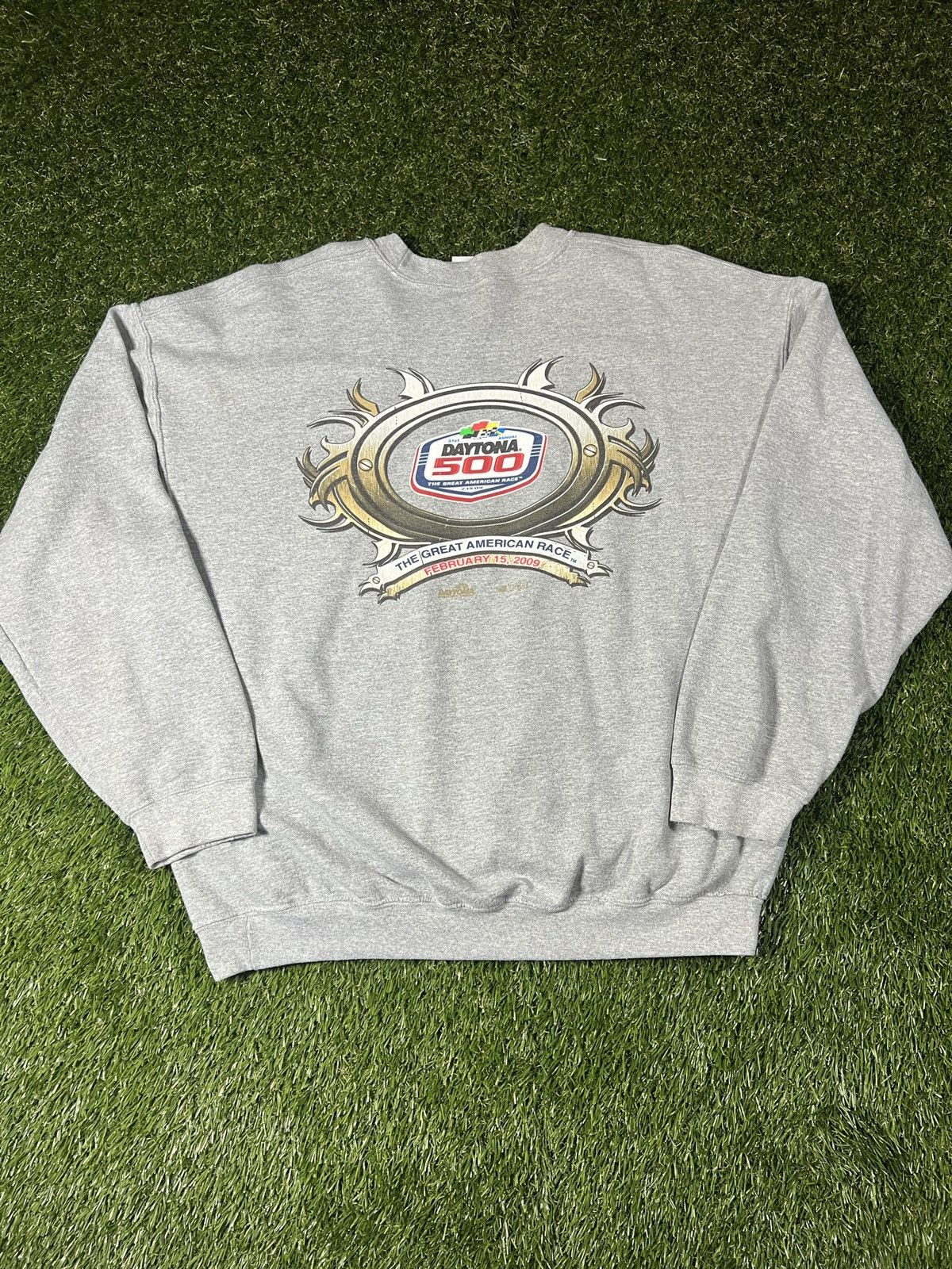 NASCAR Vintage Y2K Grunge Styled Daytona 500 NASCAR Racing Crewneck Size US XL / EU 56 / 4 - 3 Thumbnail