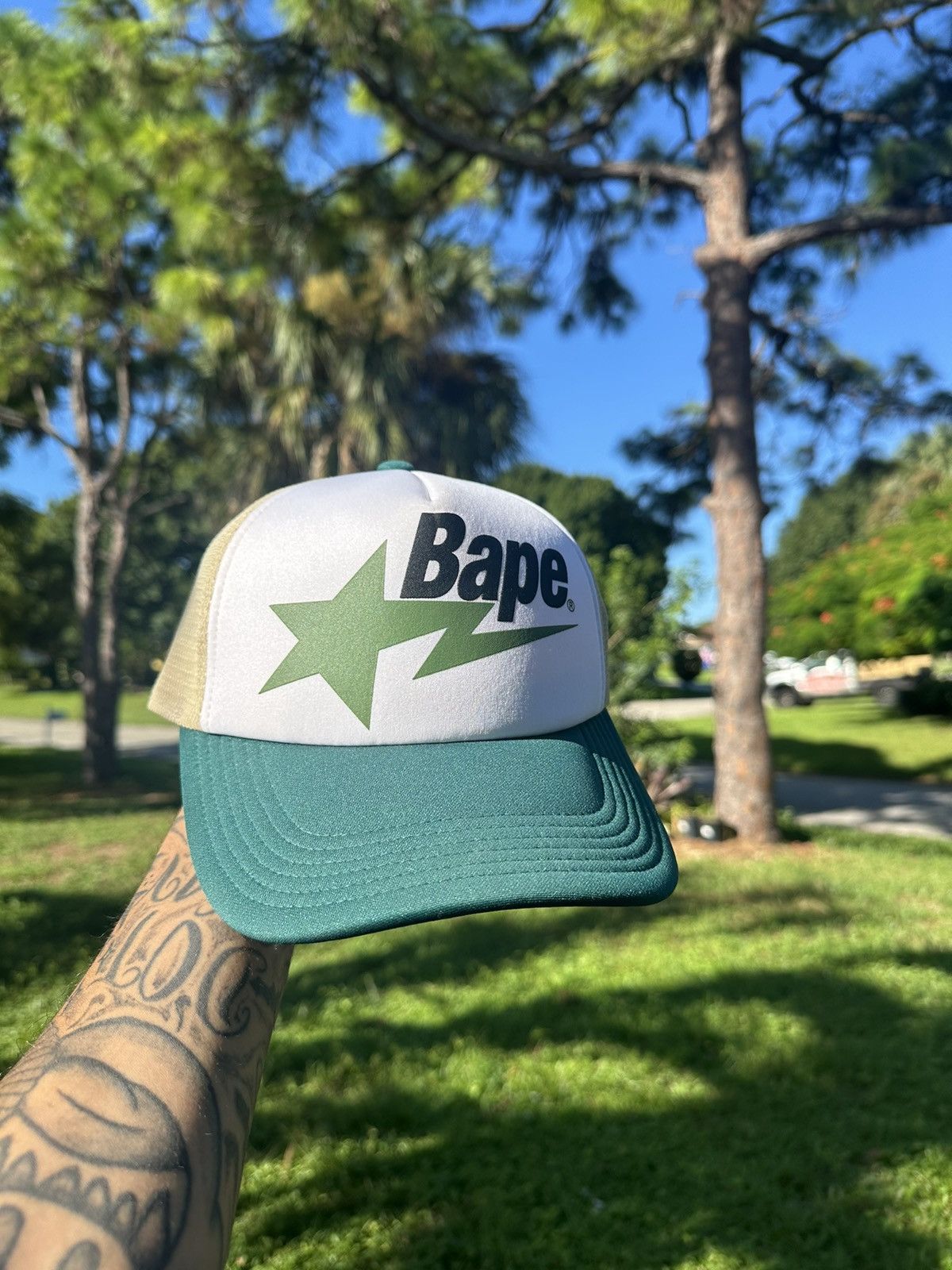 A BATHING APE Men's Goods BAPE STA MESH CAP ( EMBROIDARY
