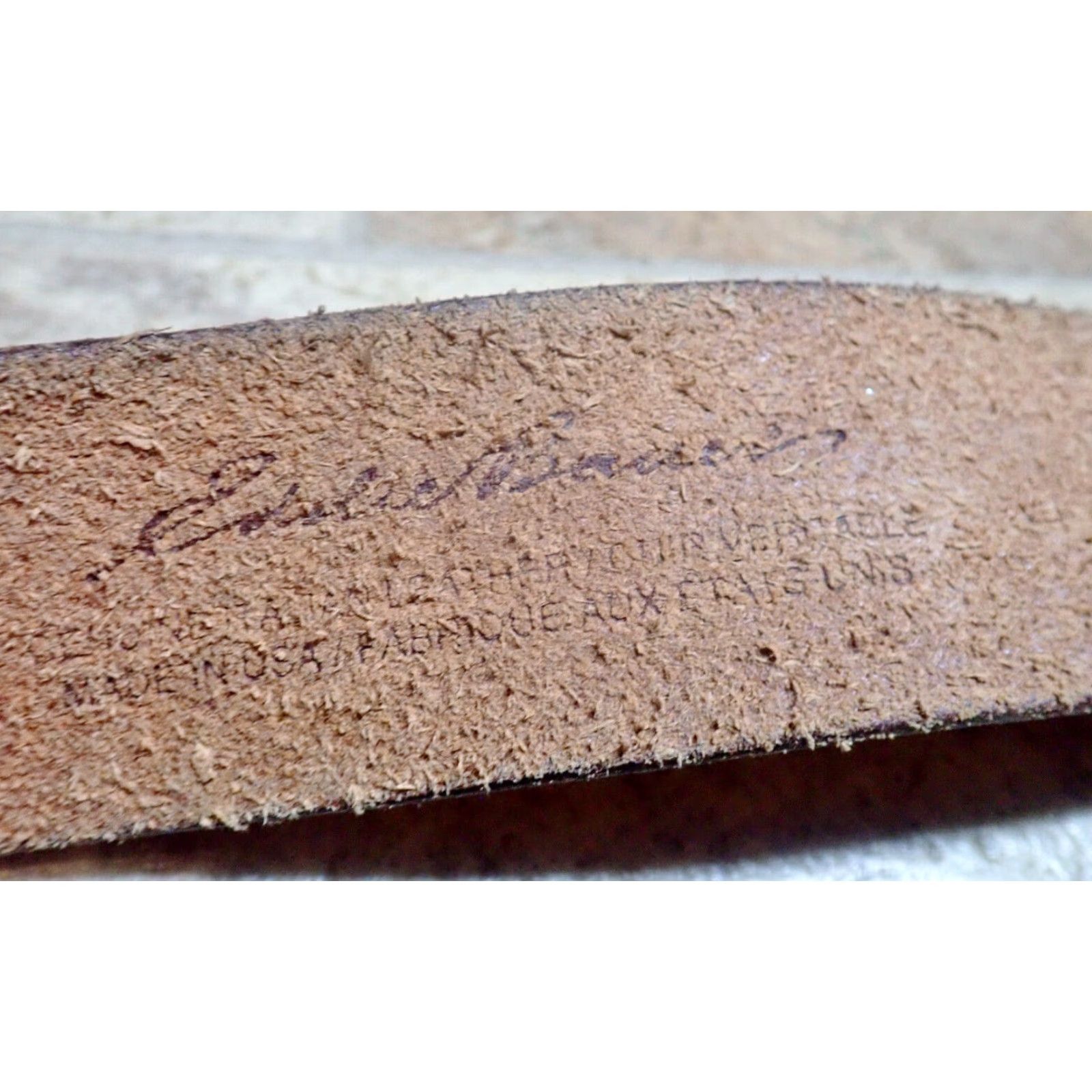 Eddie Bauer VINTAGE EDDIE BAUER LEATHER BELT BROWN SHOTGUN SHELL STUDS 42 USA MADE Size 42 - 5 Thumbnail