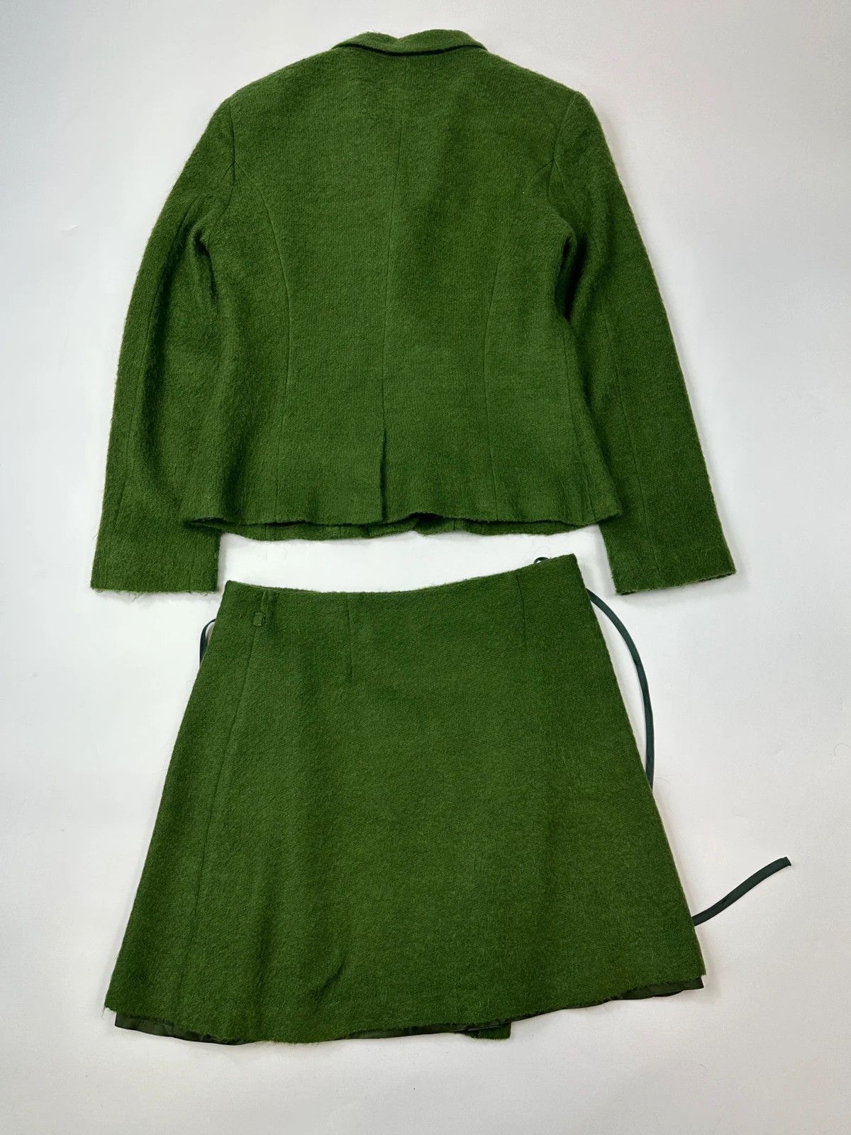 Kenzo Kenzo Jungle FW1990-98 Green Mohair Skirt & Jacket Full Set Size L / US 10 / IT 46 - 8 Thumbnail