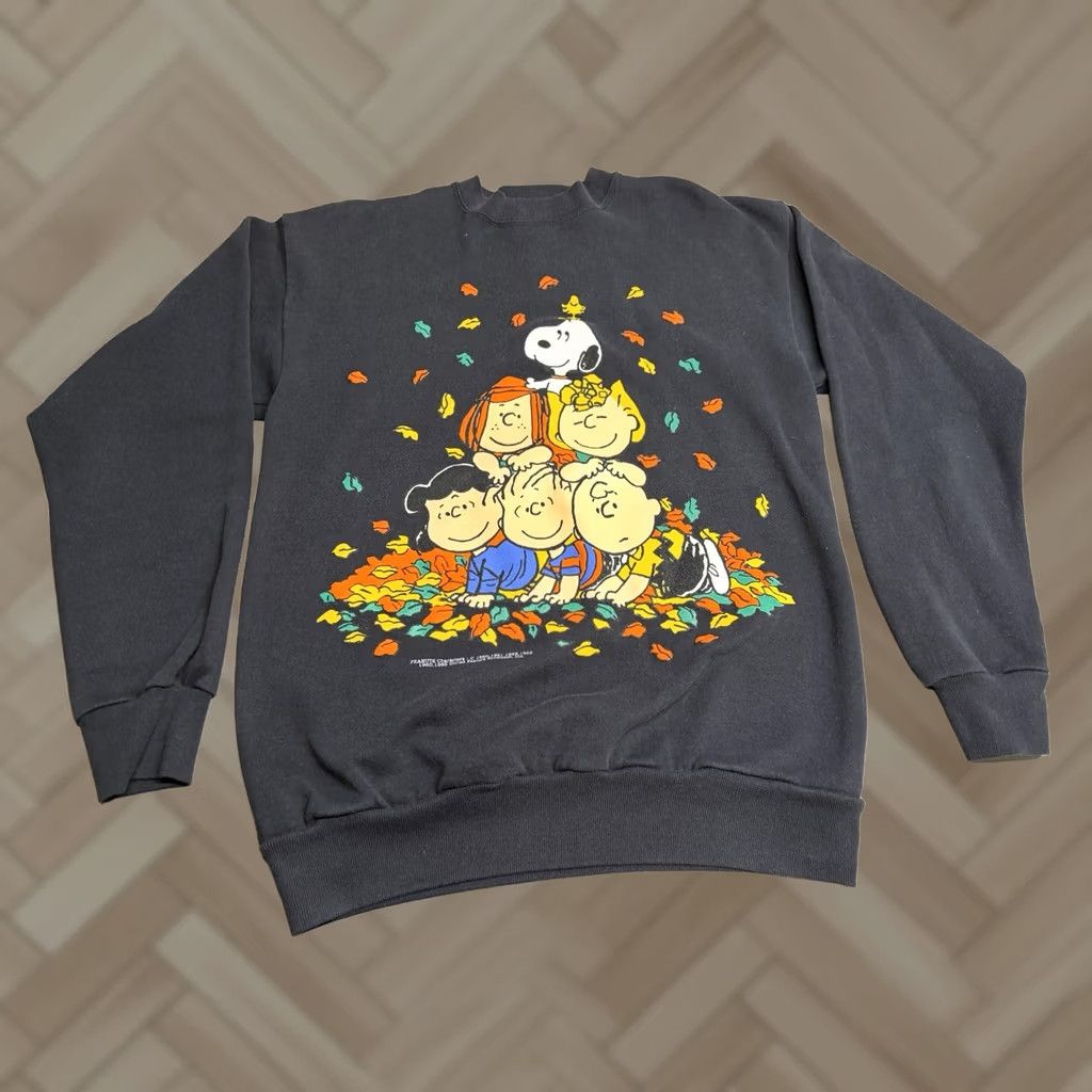 Peanuts Vintage Peanuts Snoopy Charlie Brown Sweatshirt Black L Pullover Crew Neck Unisex Adults Fall Winter Spring Shirts Size L / US 10 / IT 46 - 1 Thumbnail
