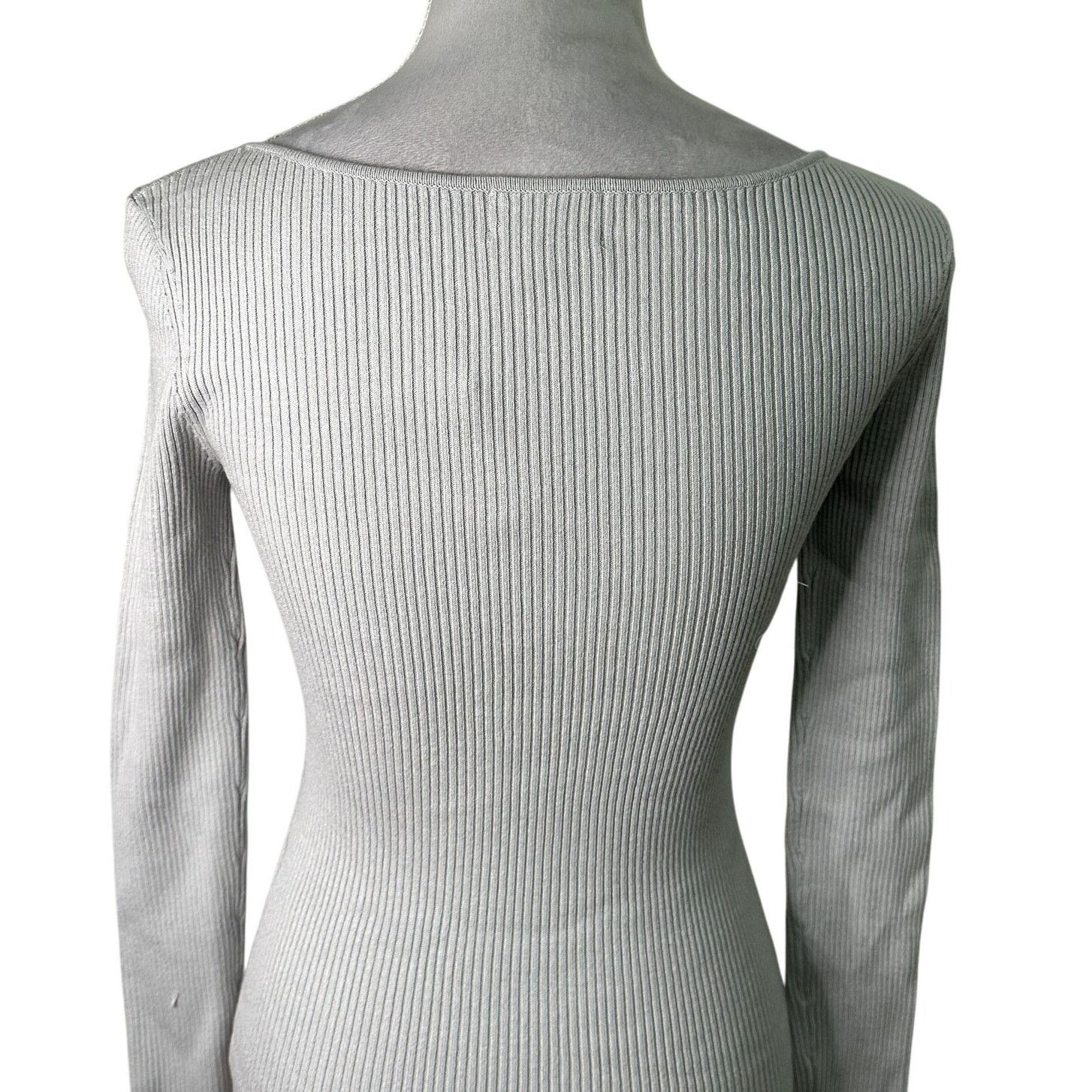 Other Open Edit Women's Luxe Sculpt Square Neck Light Gray Top XXS Size XXS / US 00 / IT 34 - 6 Thumbnail