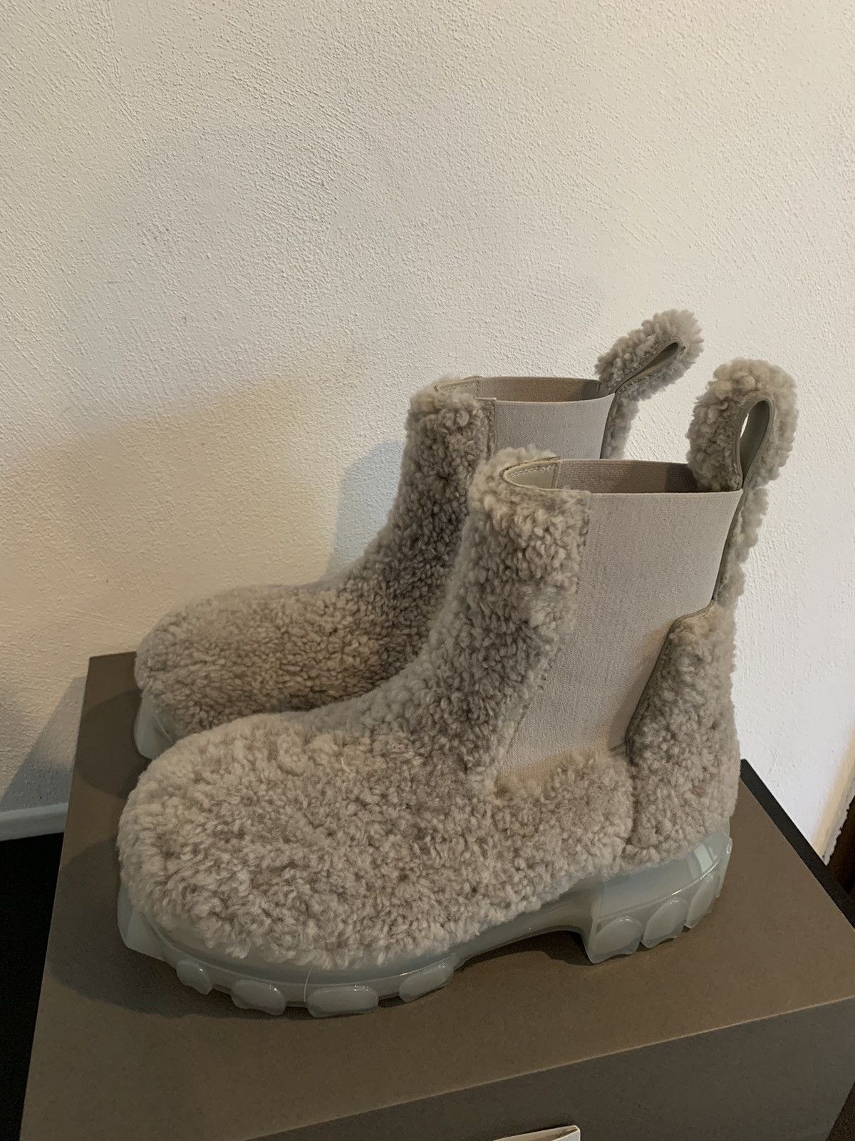Rick Owens Gray Beatle Bozo Tractor Boots Size US 9 / IT 39 - 6 Thumbnail