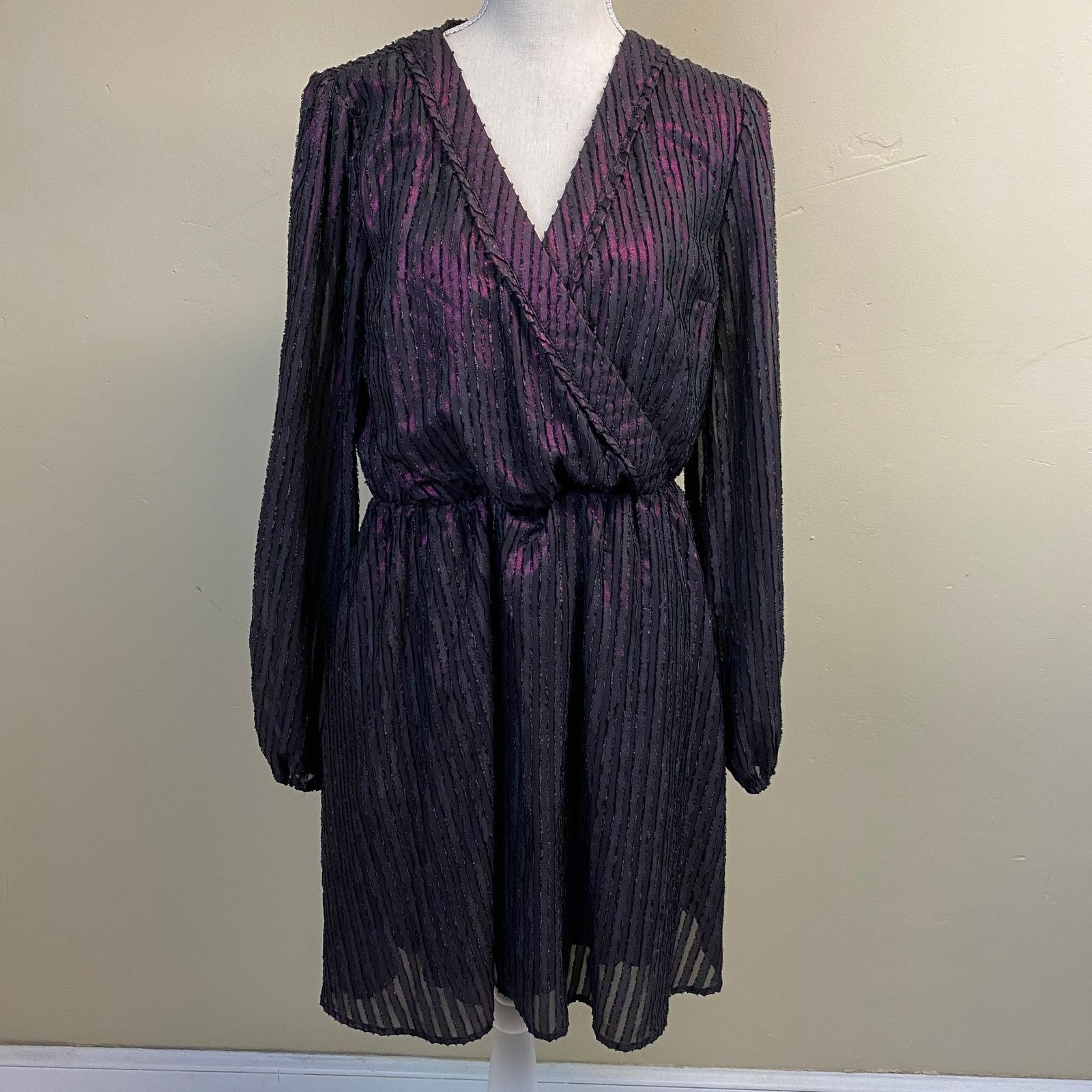 Other Modcloth Time To Shine Metallic Purple Fit And Flare Dress L Size L / US 10 / IT 46 - 1 Thumbnail