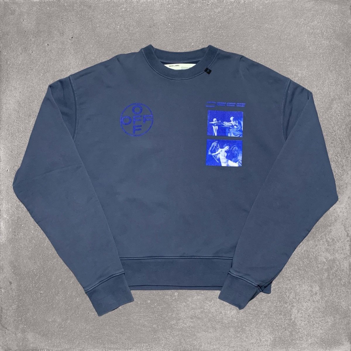 Off-White Off White Small Hardcore Caravaggio Indio Blue Sweater Size US S / EU 44-46 / 1 - 1 Thumbnail