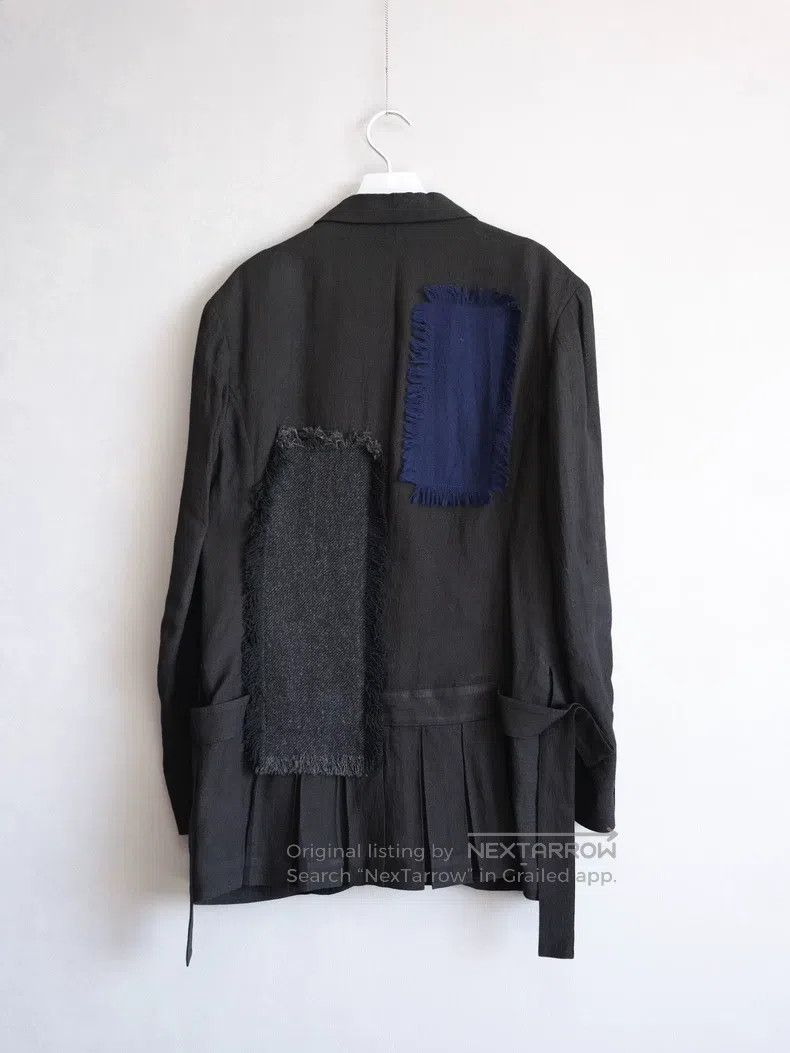 Yohji Yamamoto Yohji Yamamoto Patchwork Pleated Tail Jacket Size US L / EU 52-54 / 3 - 2 Thumbnail