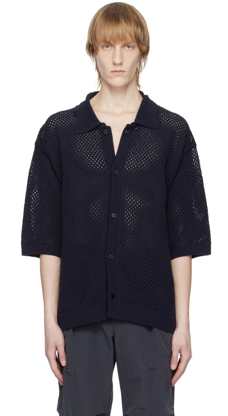 LE17SEPTEMBRE LE17SEPTEMBRE Navy Button Up Shirt Sz M/50 Size US M / EU 48-50 / 2 - 1 Thumbnail