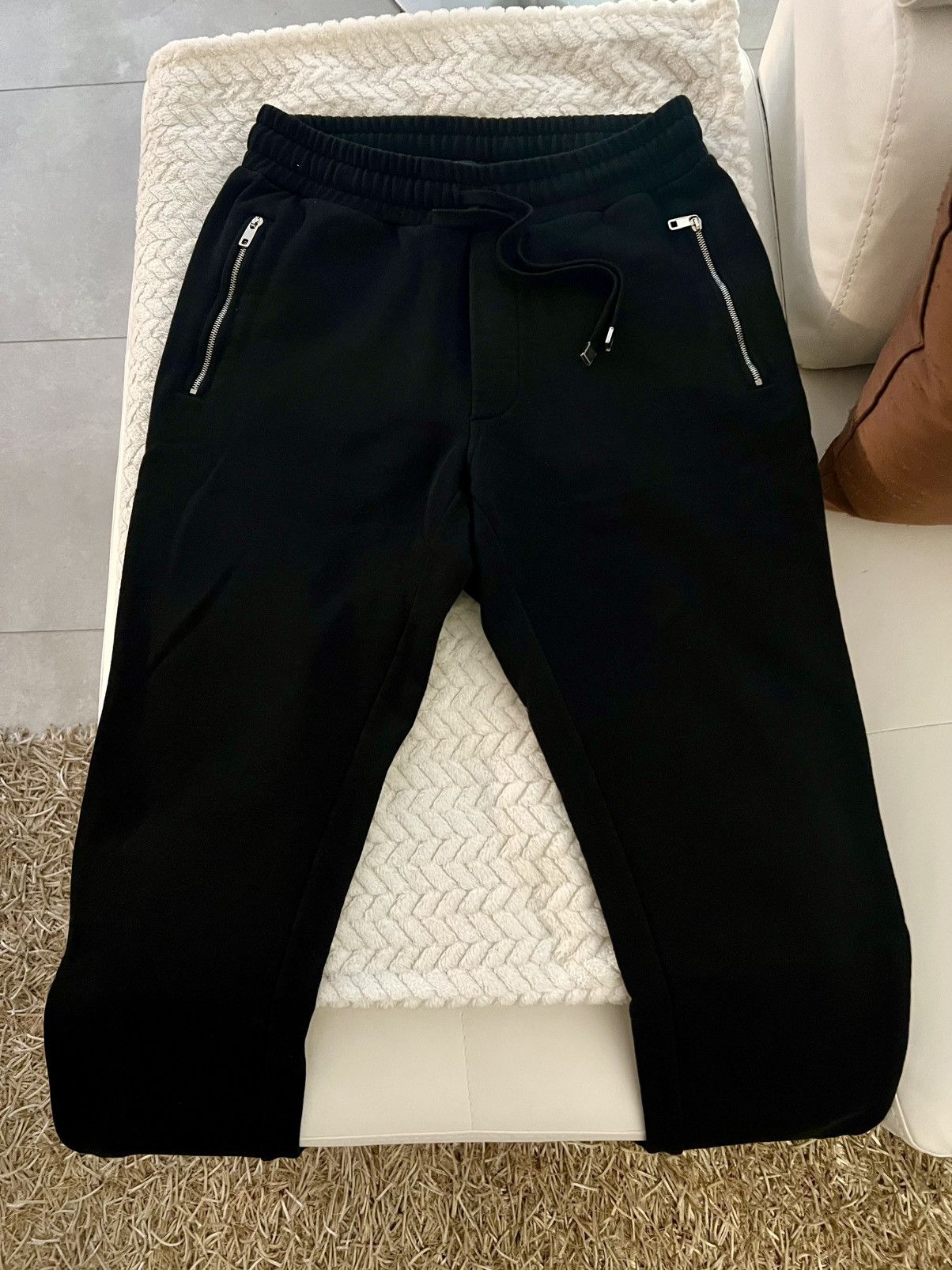 Dolce & Gabbana Dolce & Gabbana D&G Black Sweatpants With Silver Hardware Size US 30 / EU 46 - 1 Thumbnail